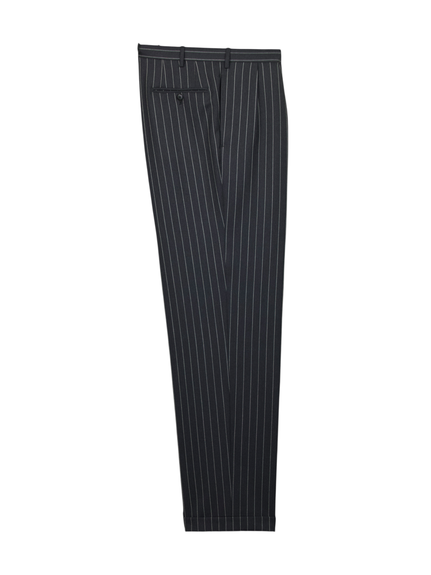 Brioni Dark Grey Gabardine-Wool "Roman Style" Pinstripe Suit