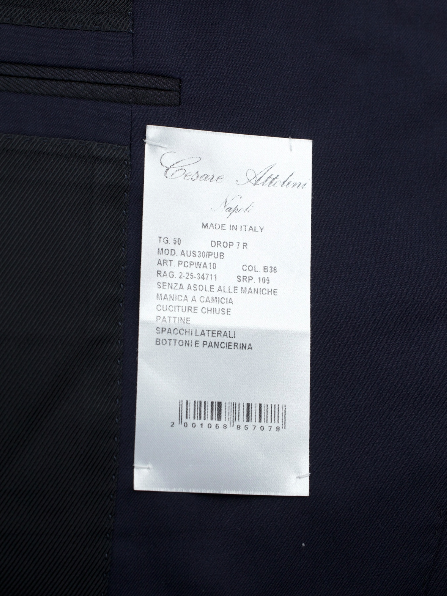 Cesare Attolini Navy Super 150's Twill Handmade-Neapolitan Suit