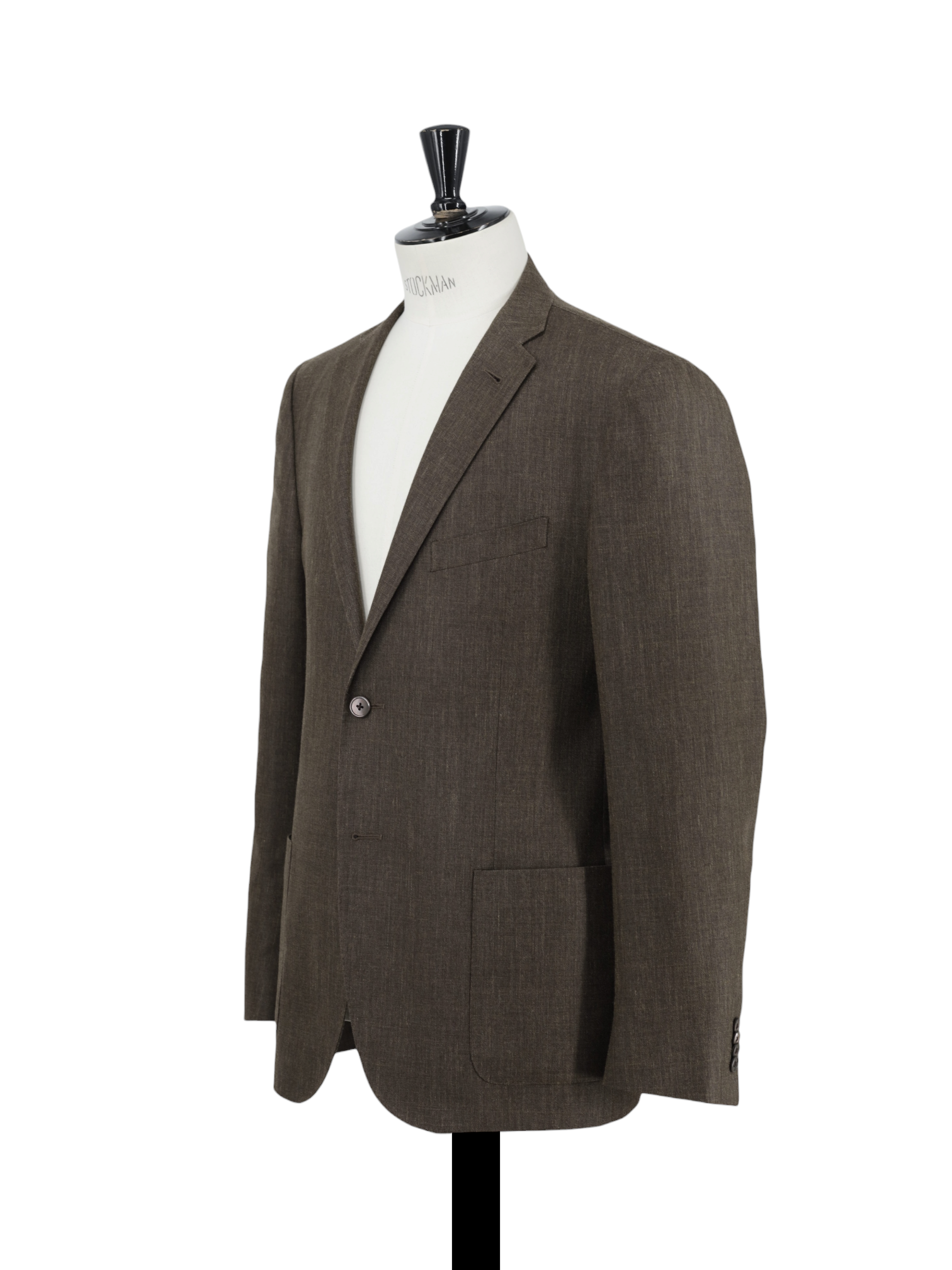 Corneliani Brown Wool, Silk & Linen Pinpoint Summer Jacket
