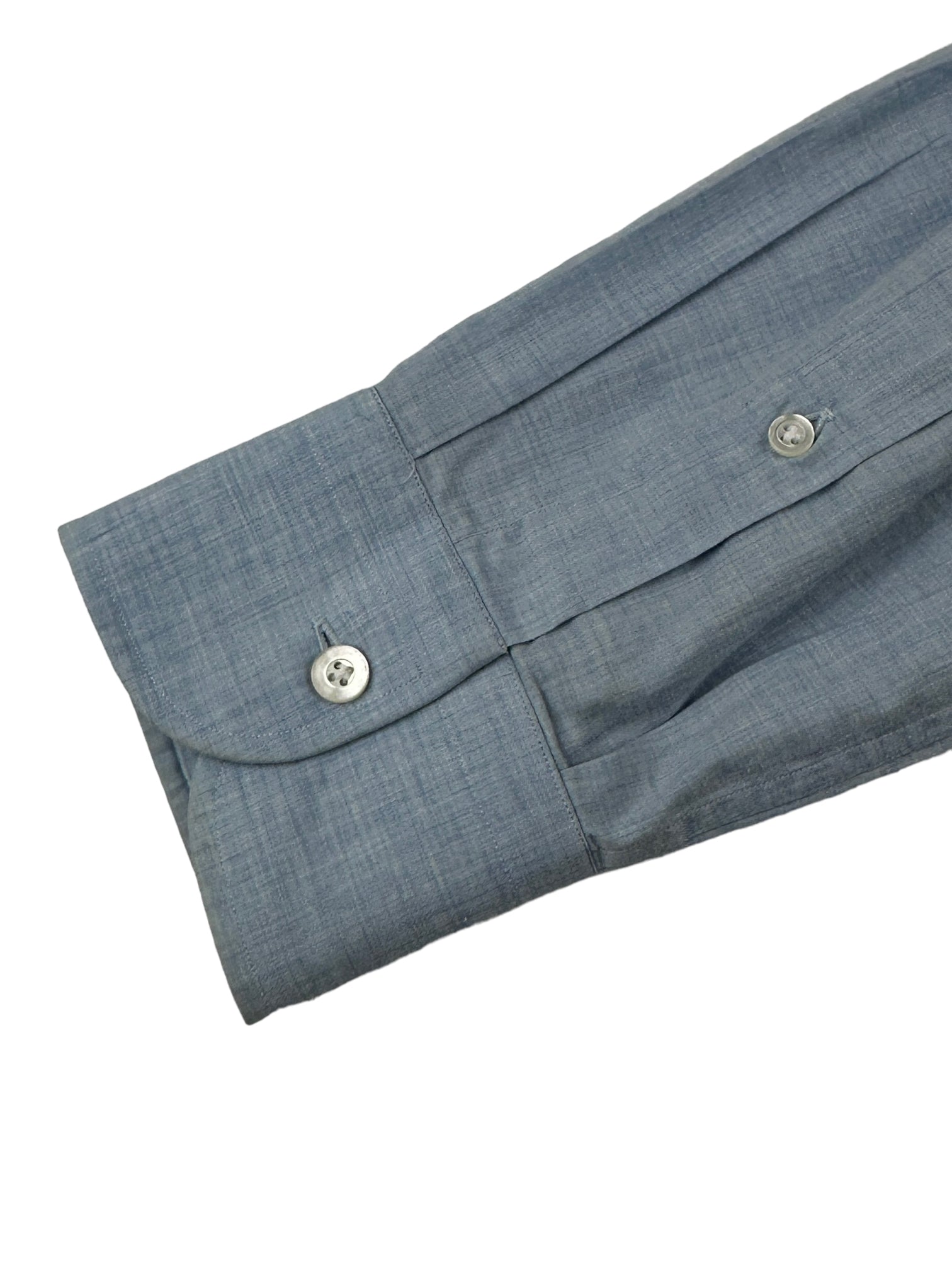 Fray Light Blue Cotton Cashmere Flannel Shirt