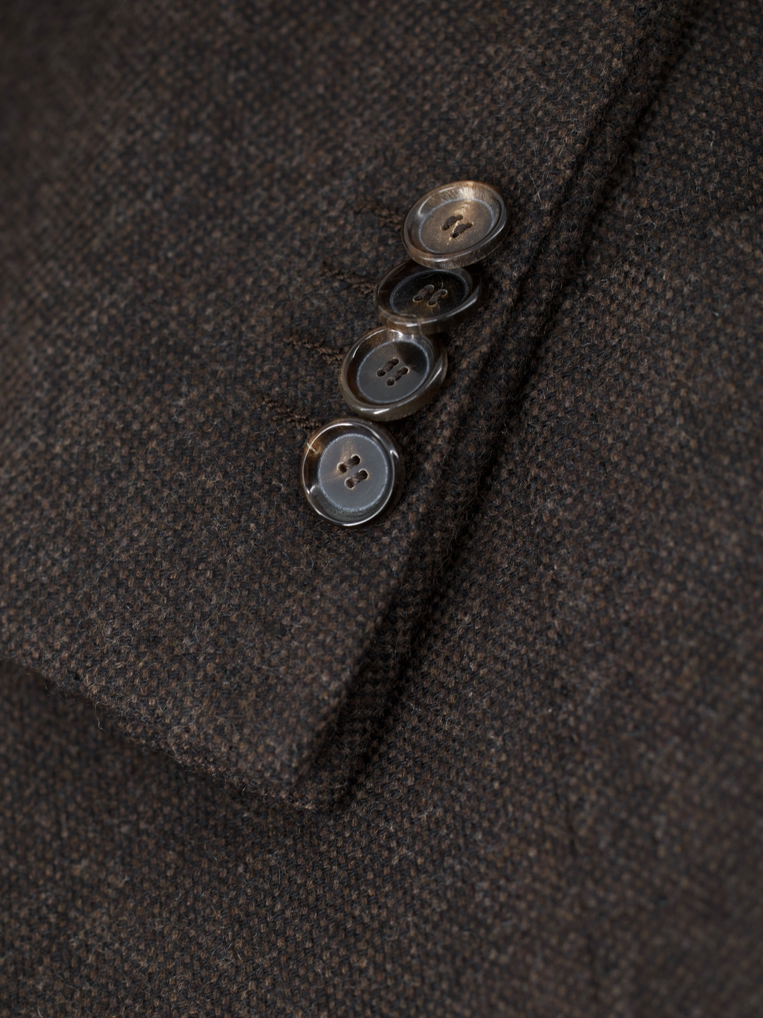 Cesare Attolini Dark Brown Pure Cashmere Micro-Pattern Jacket