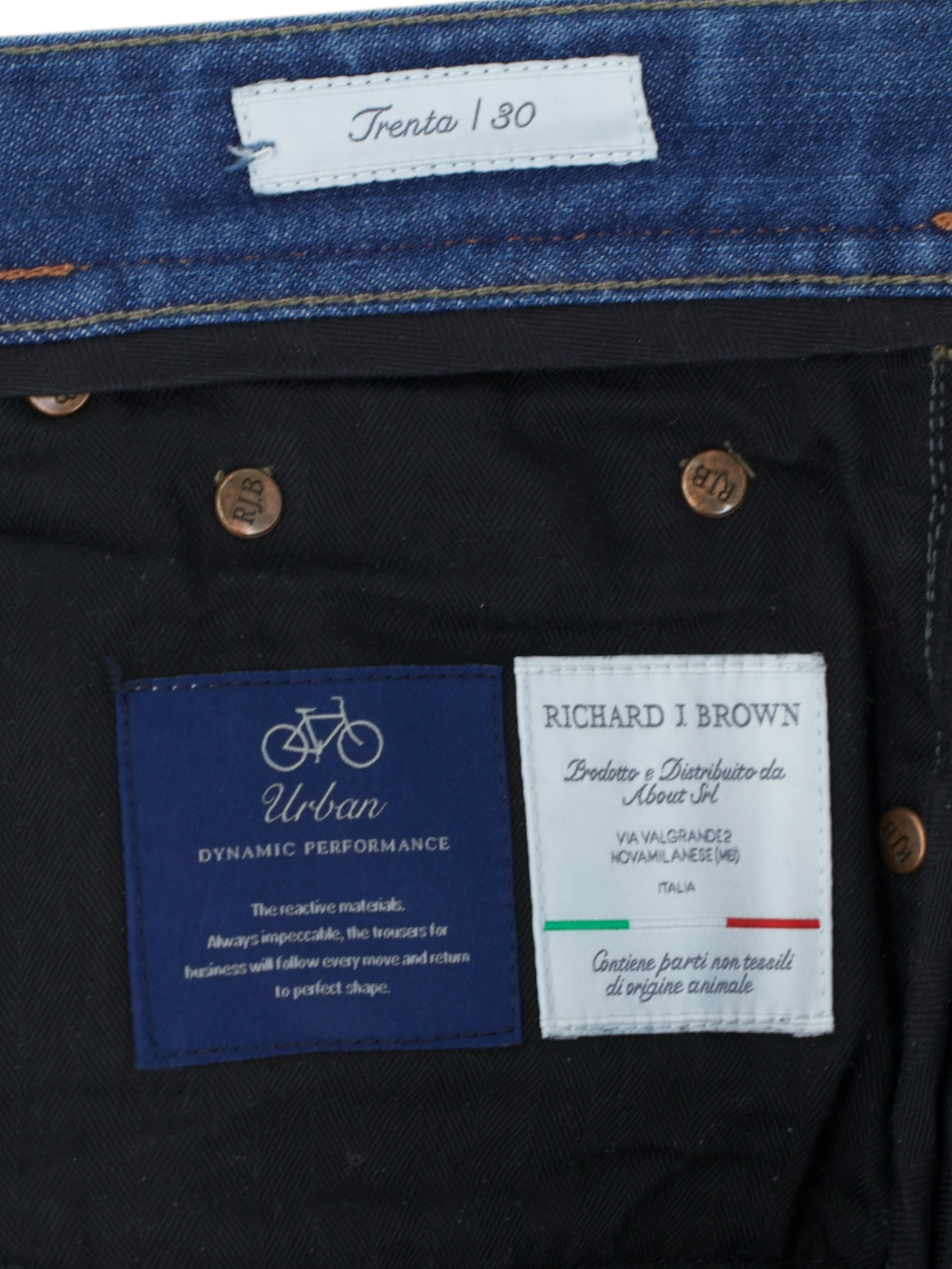 Richard J.Brown Blue Cotton-Stretch Milano Jeans