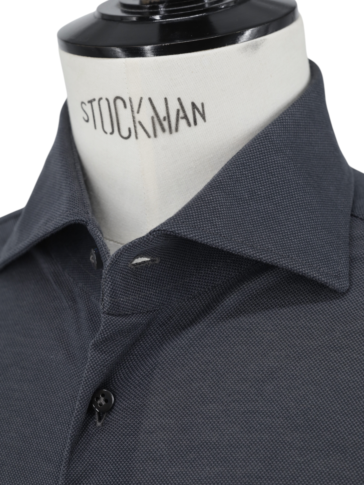 Emanuele Maffeis Warm Grey Knitted Piqué-Cotton Shirt
