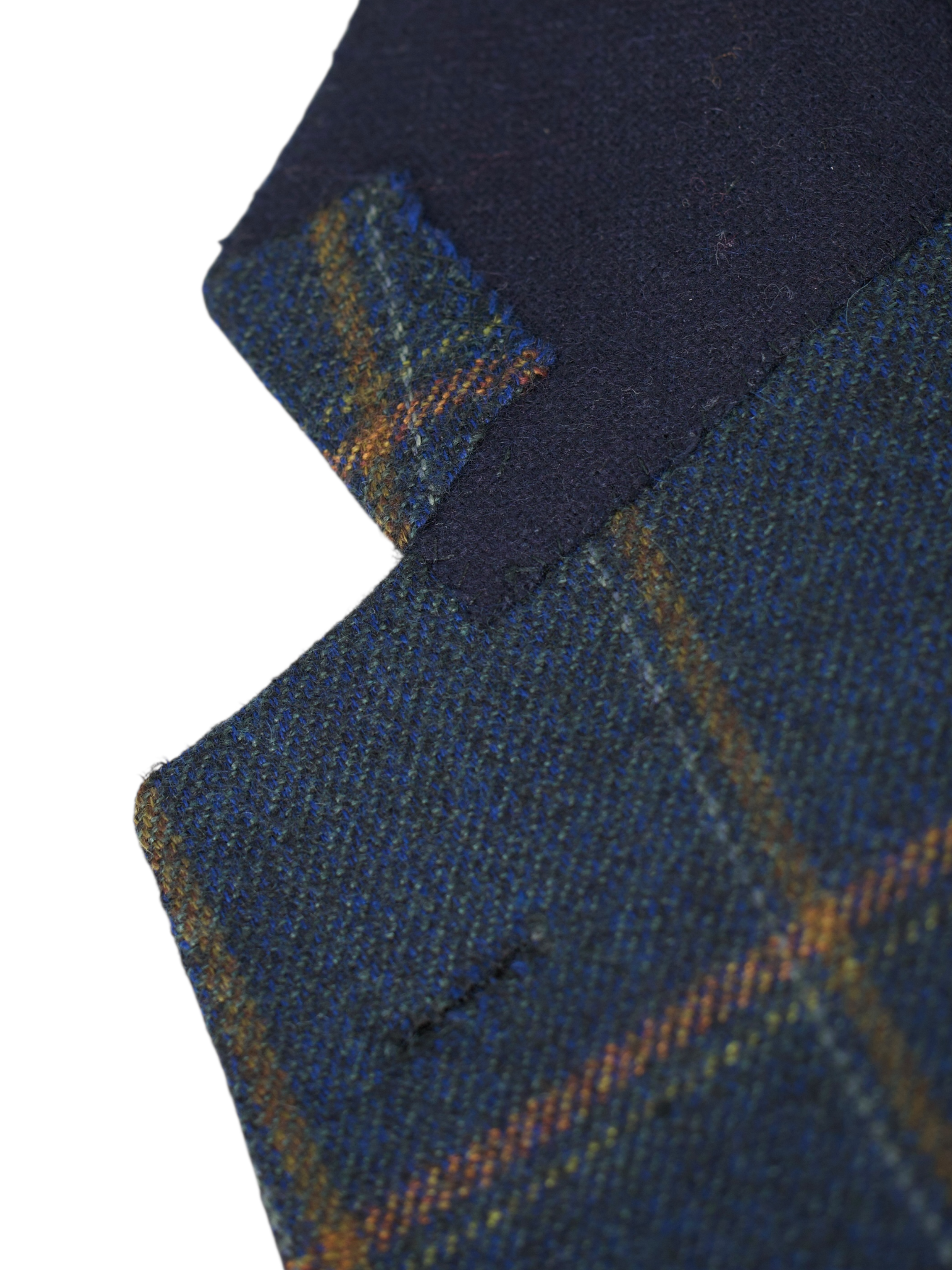 Kiton Dark Teal & Orange Pure Cashmere Windowpane Jacket