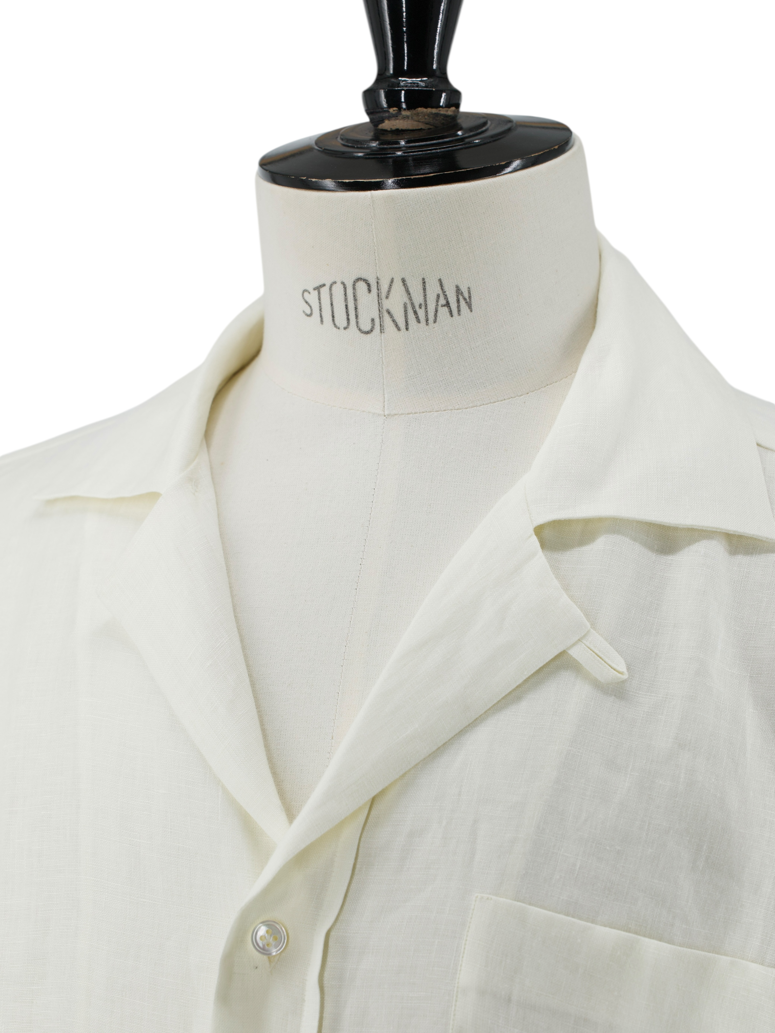 Lardini Ivory Pure Linen Camp-Collar Summer Shirt