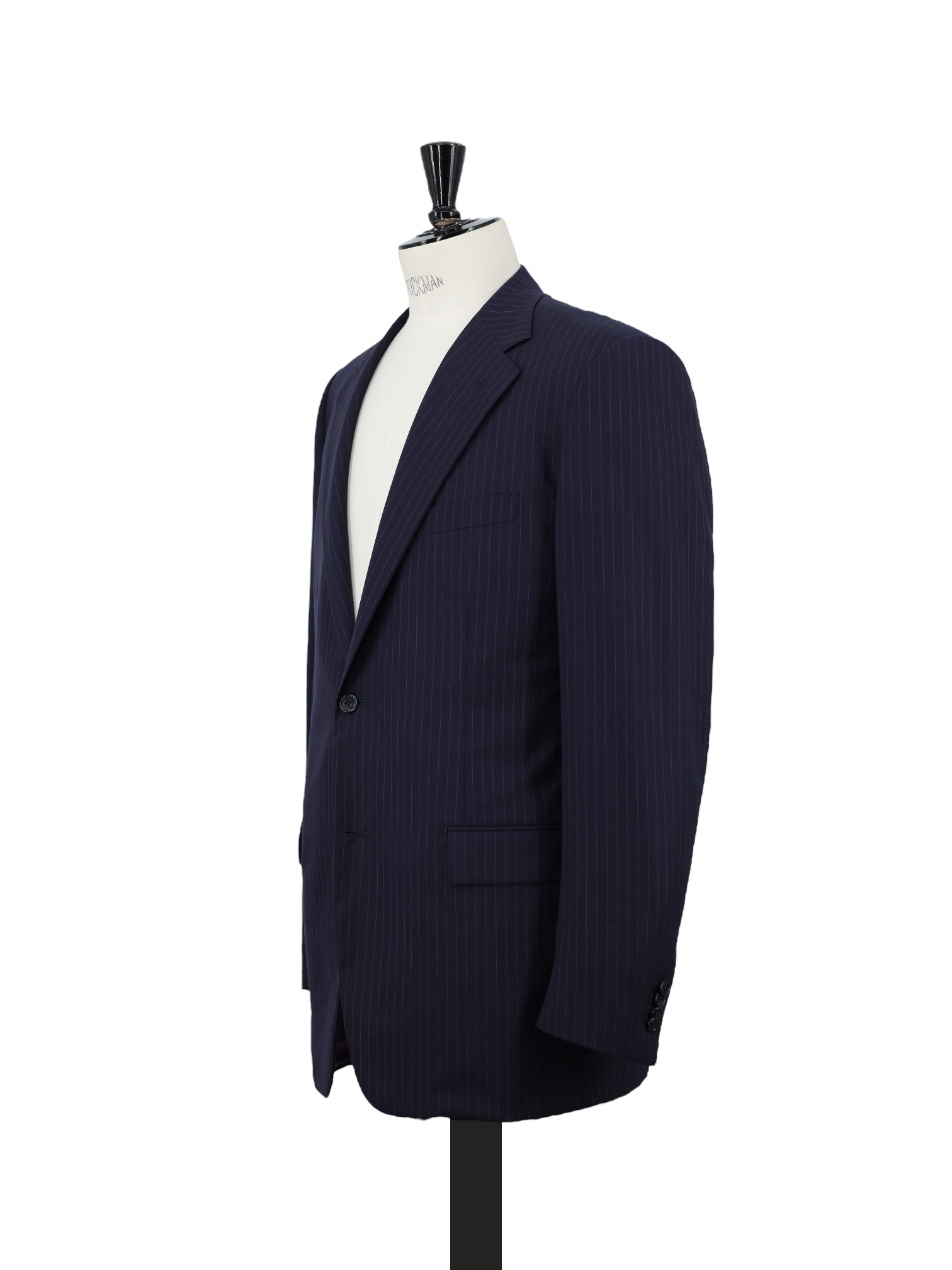 Corneliani Dark Blue Super 150's Pinstripe Lungo Suit