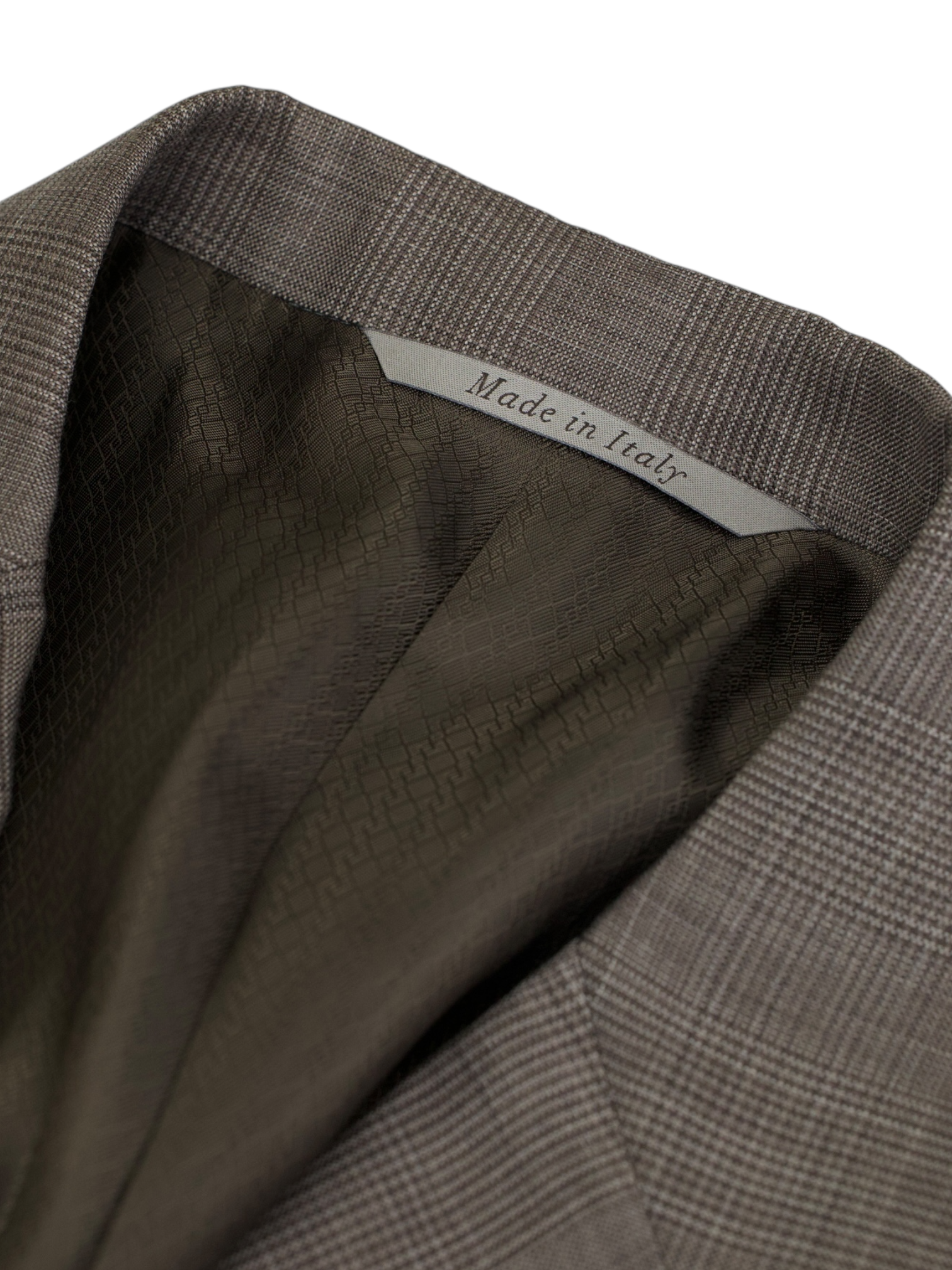 Canali Taupe Super 150's Wool & Silk Glenplaid Summer Suit + Extra Trousers