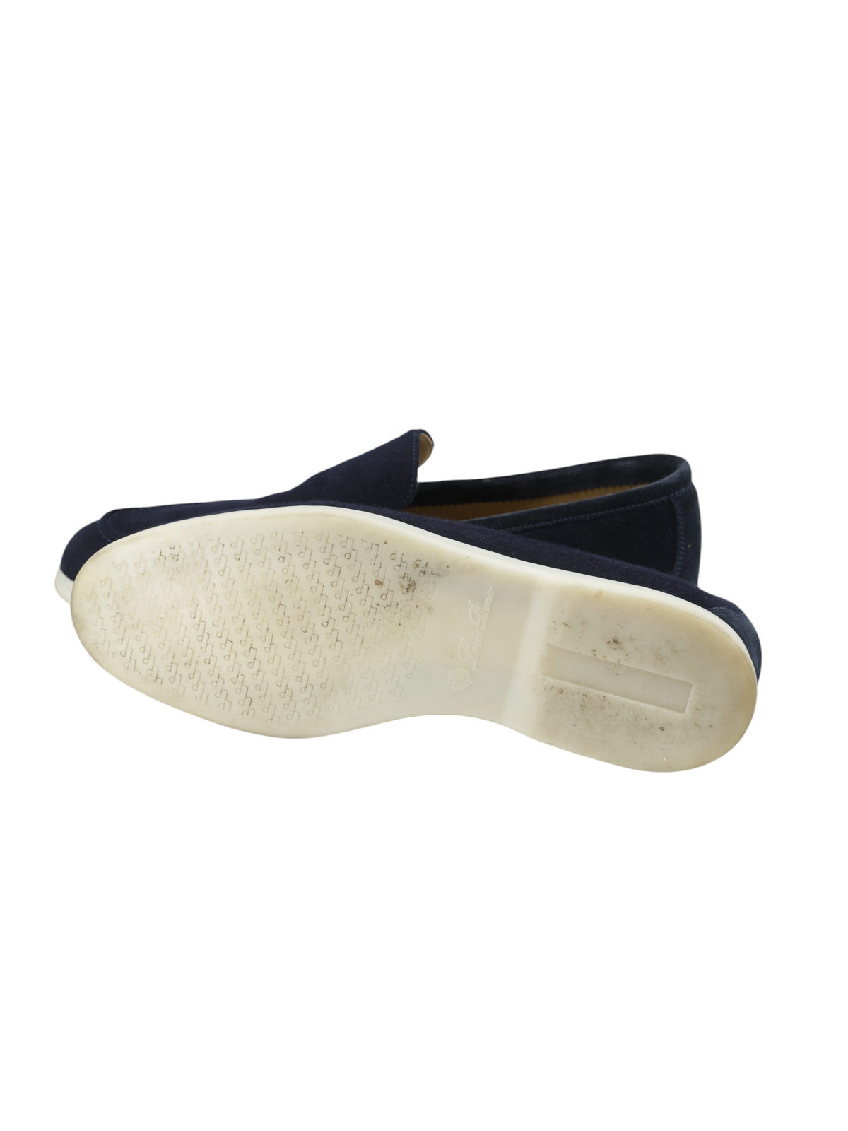 Loro Piana Navy Wool & Suede Summer Walk