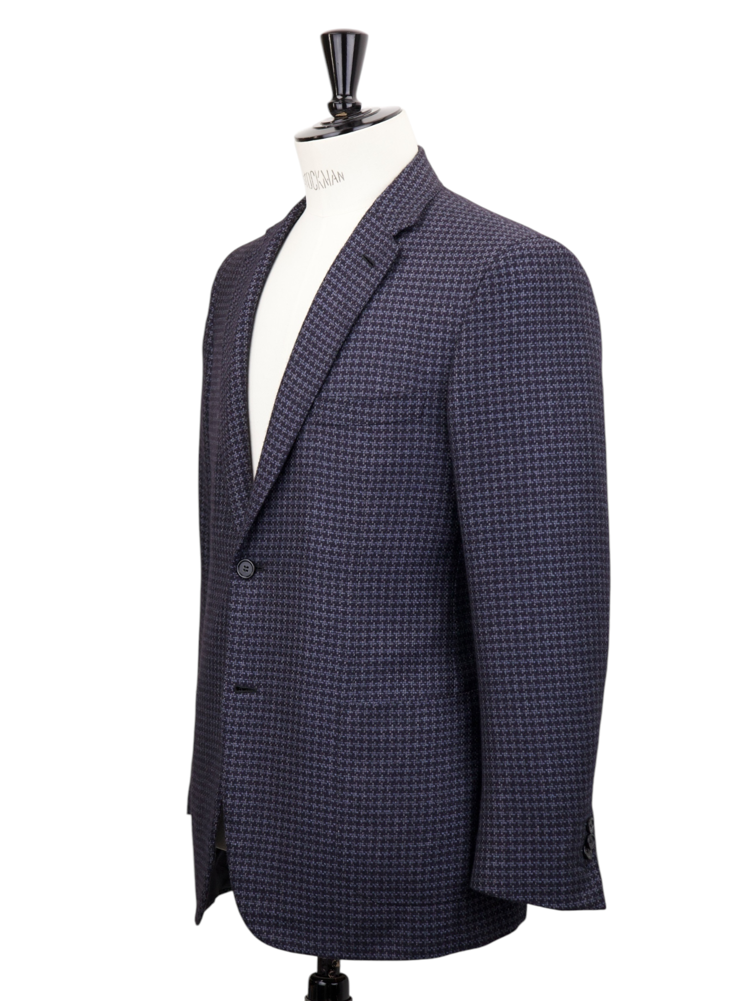 Brioni Dark Purple Cashmere & Silk Houndstooth Jacket