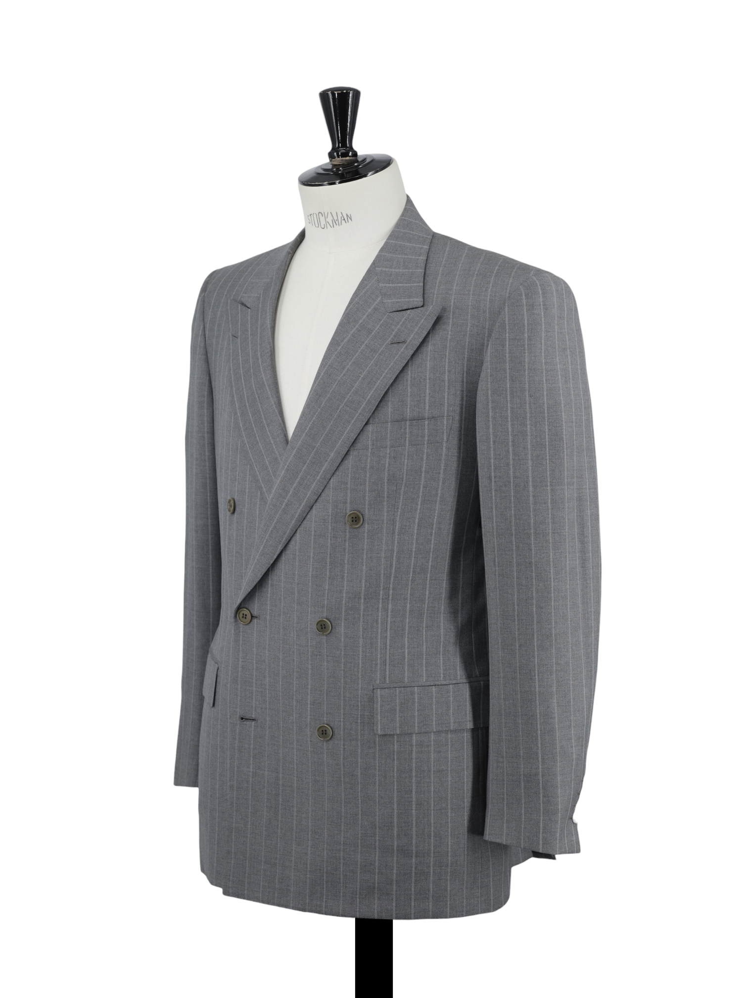 Brioni Grey Double-Breasted Super 150's Wool Chalkstripe Tiberio Suit