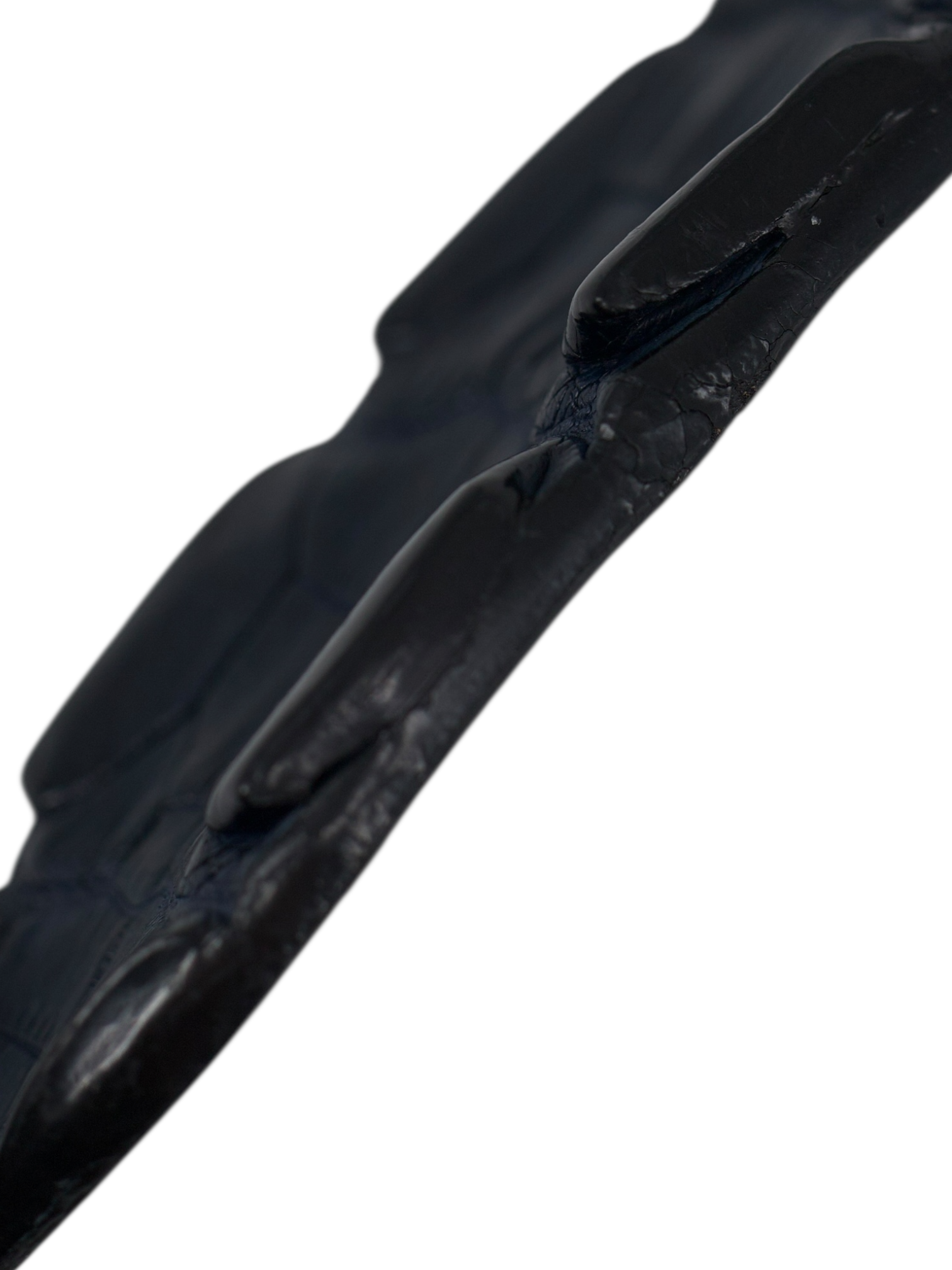 D'Amico Dark Blue Genuine Crocodile Leather Belt