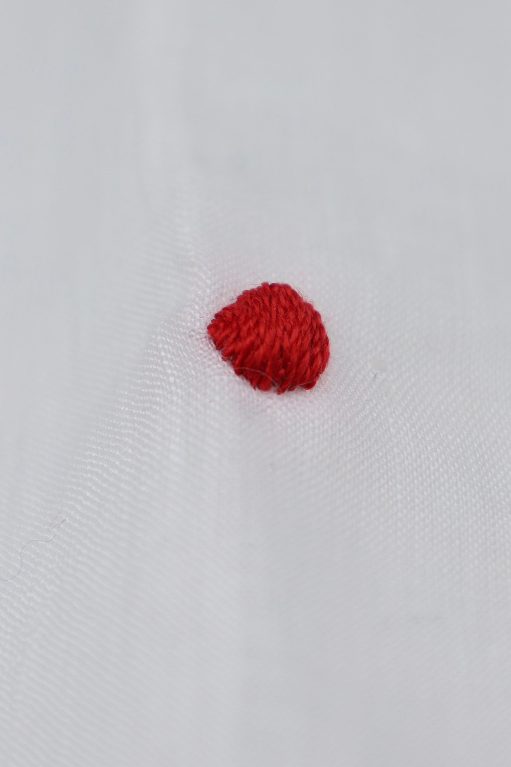 Kiton Red Dot Linen Pocket Square