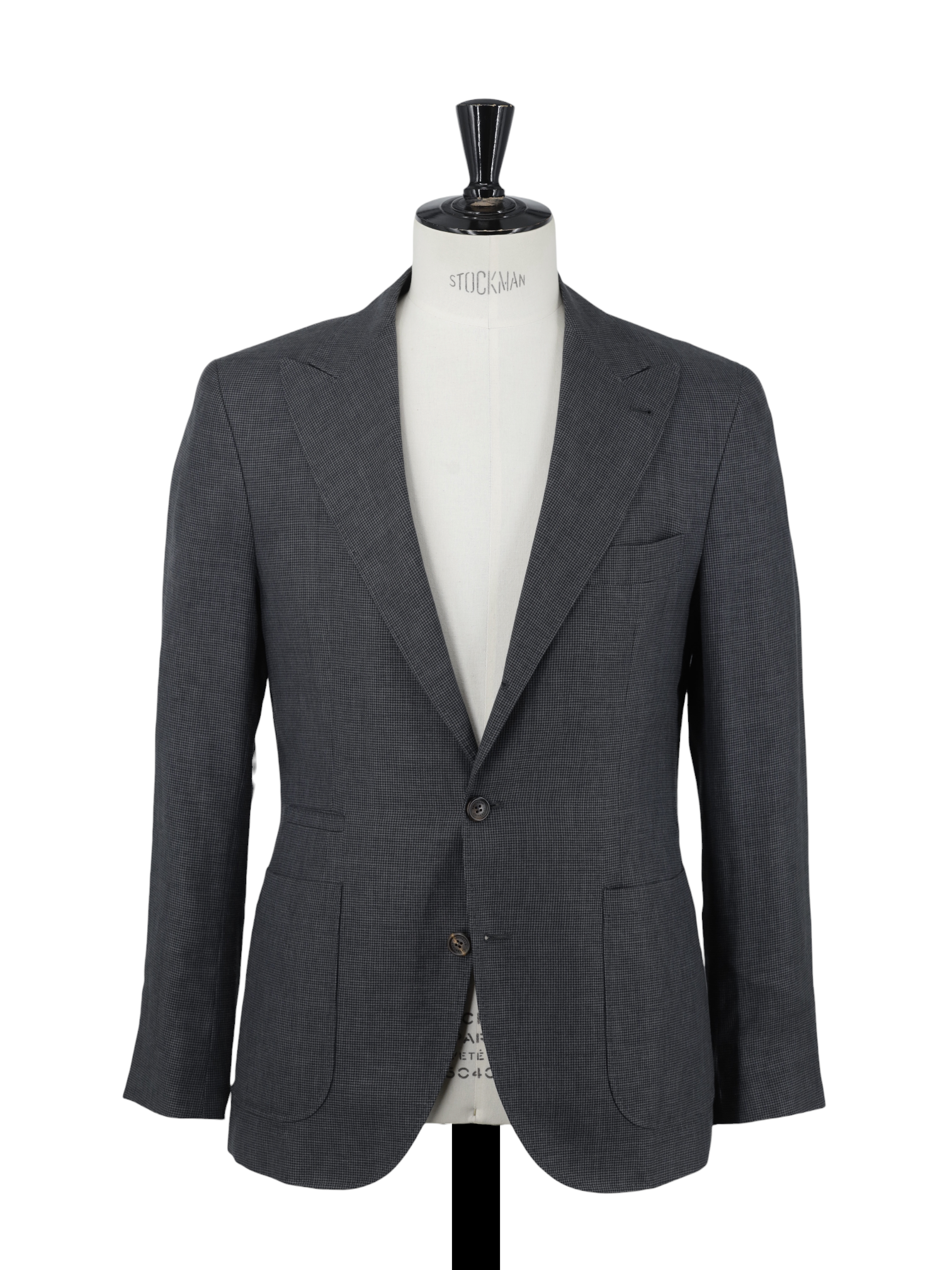 【訳あり】BRUNELLO CUCINELLI テーラードジャケット イタリア製 Brunello Cucinelli Warm Grey Wool, Linen & Silk Puppytooth Jacket