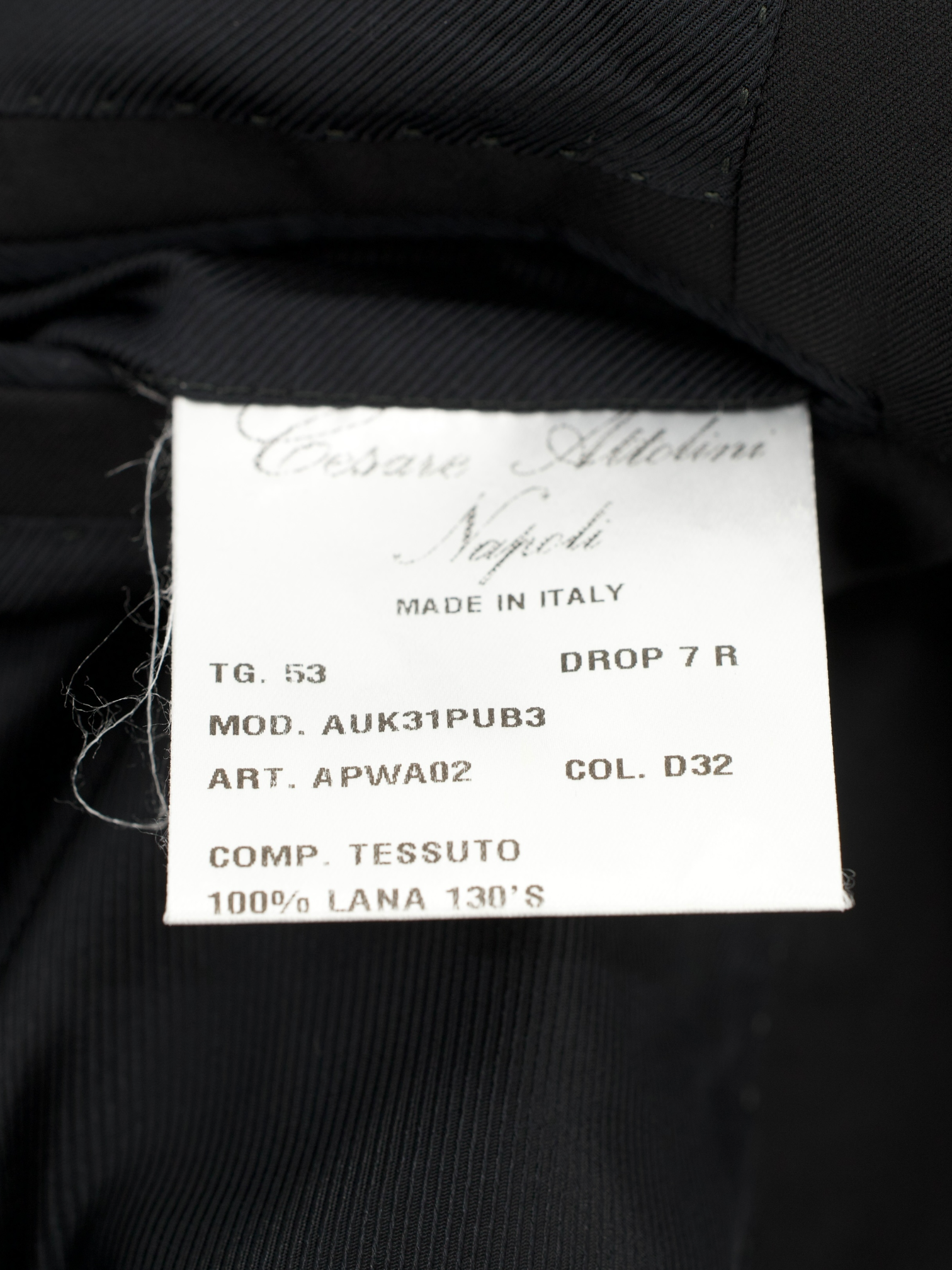 Cesare Attolini Black Super 130's Twill Suit