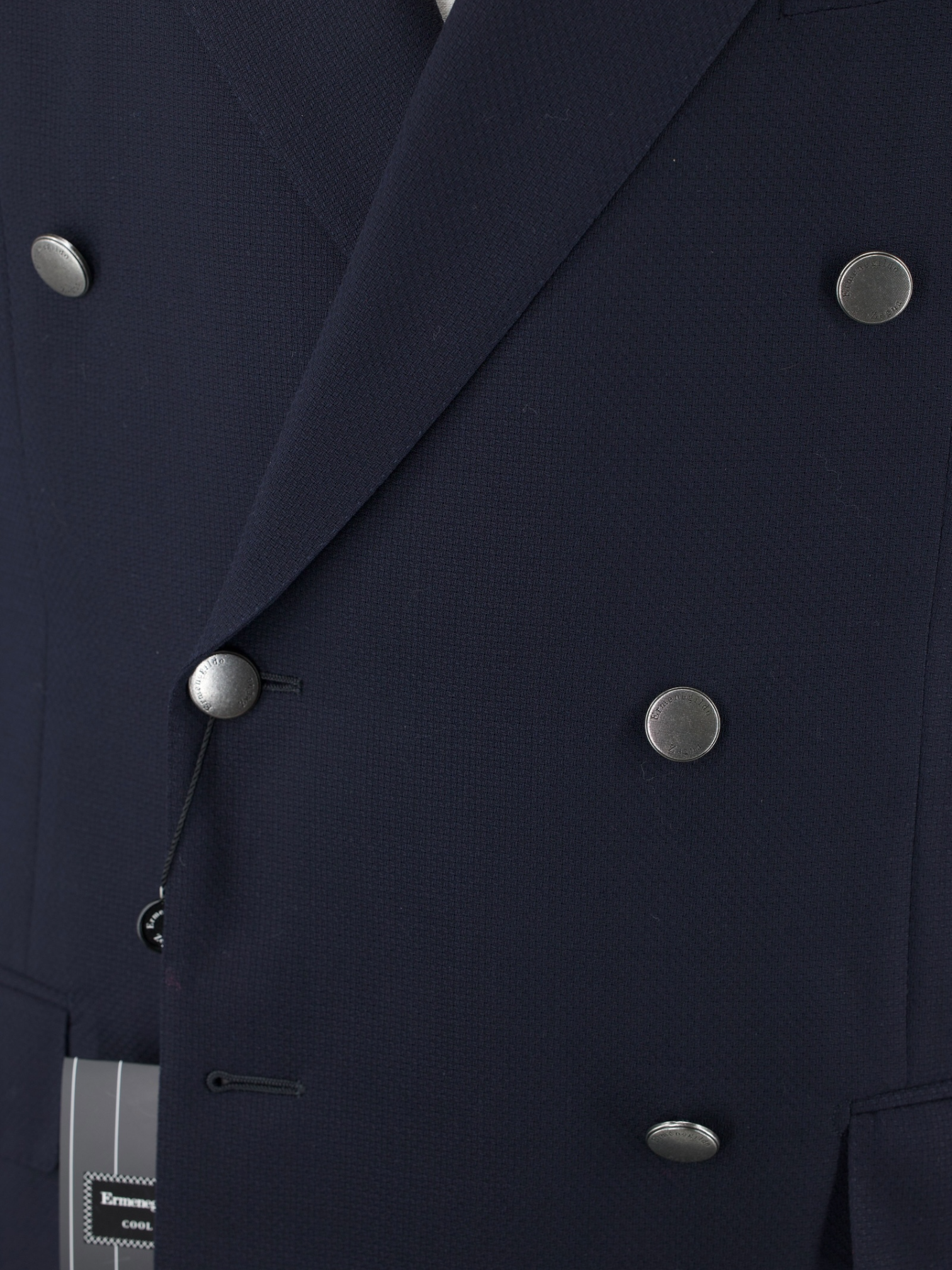 Ermenegildo Zegna Navy Double Breasted "Cool-Effect" Wool Mila Jacket
