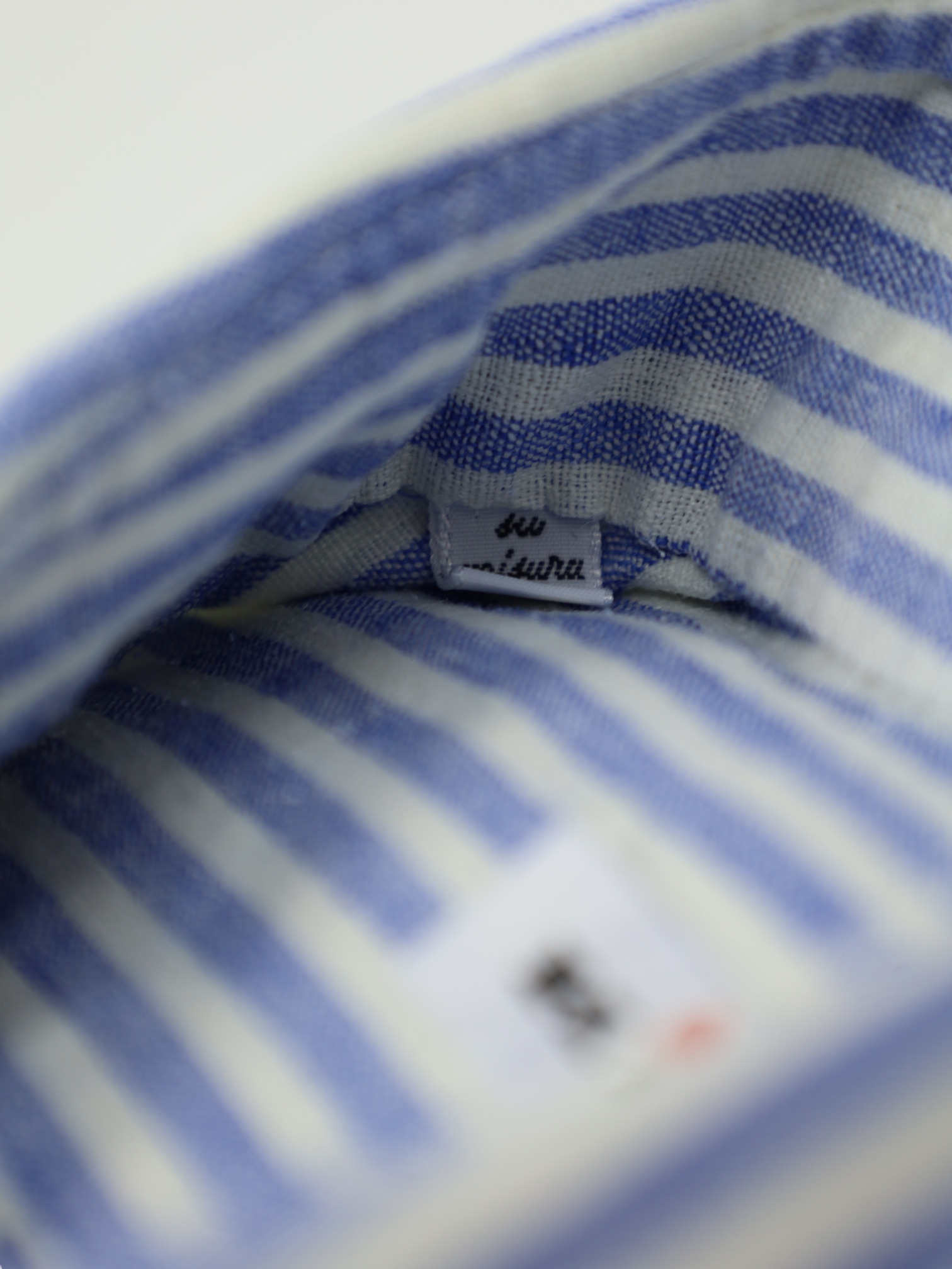 Kiton Light Blue Bengal Stripe Linen Shirt