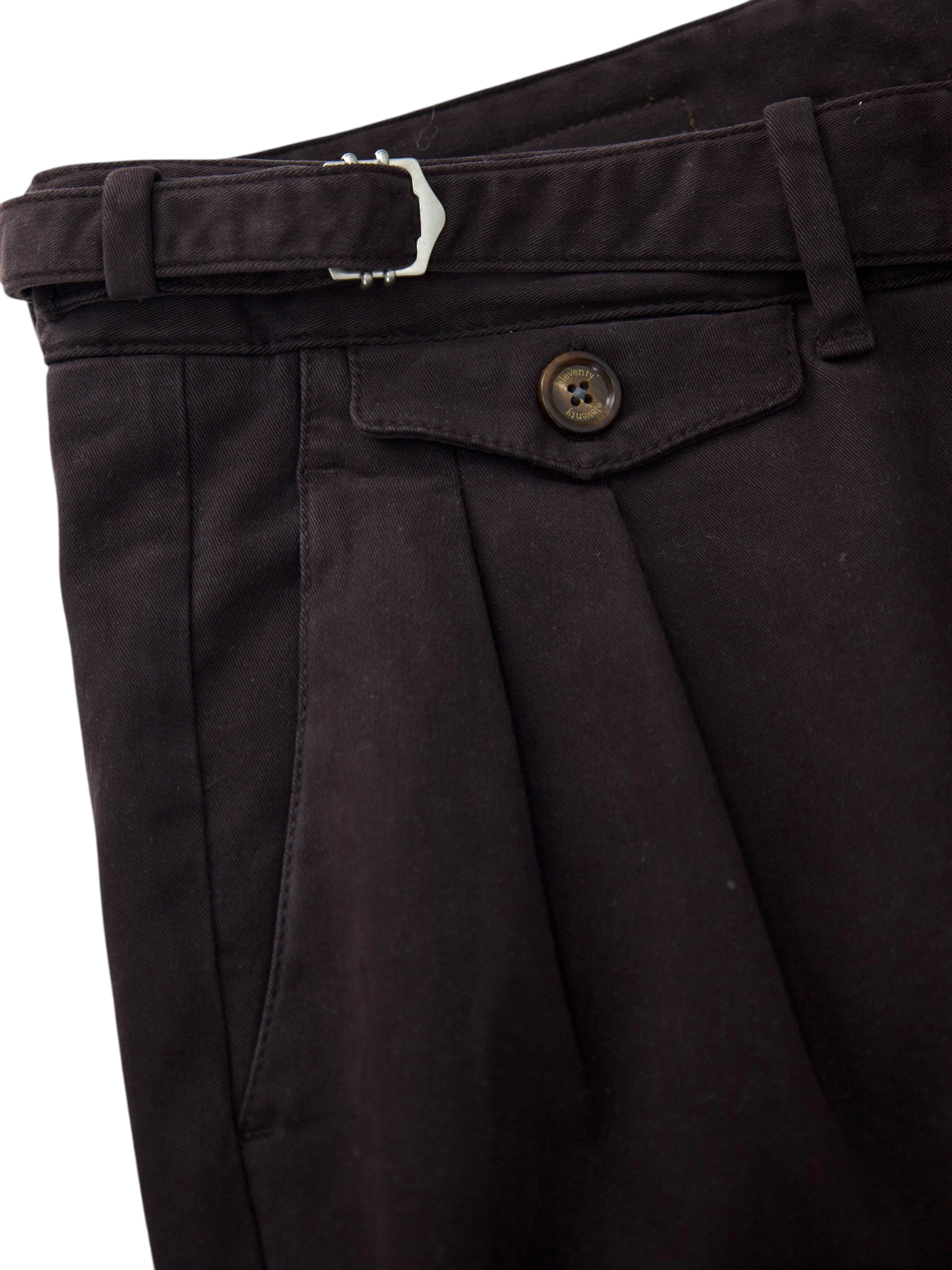 Eleventy Chocolate Brown Cotton & Stretch Sartorial Style "Pences" Trousers