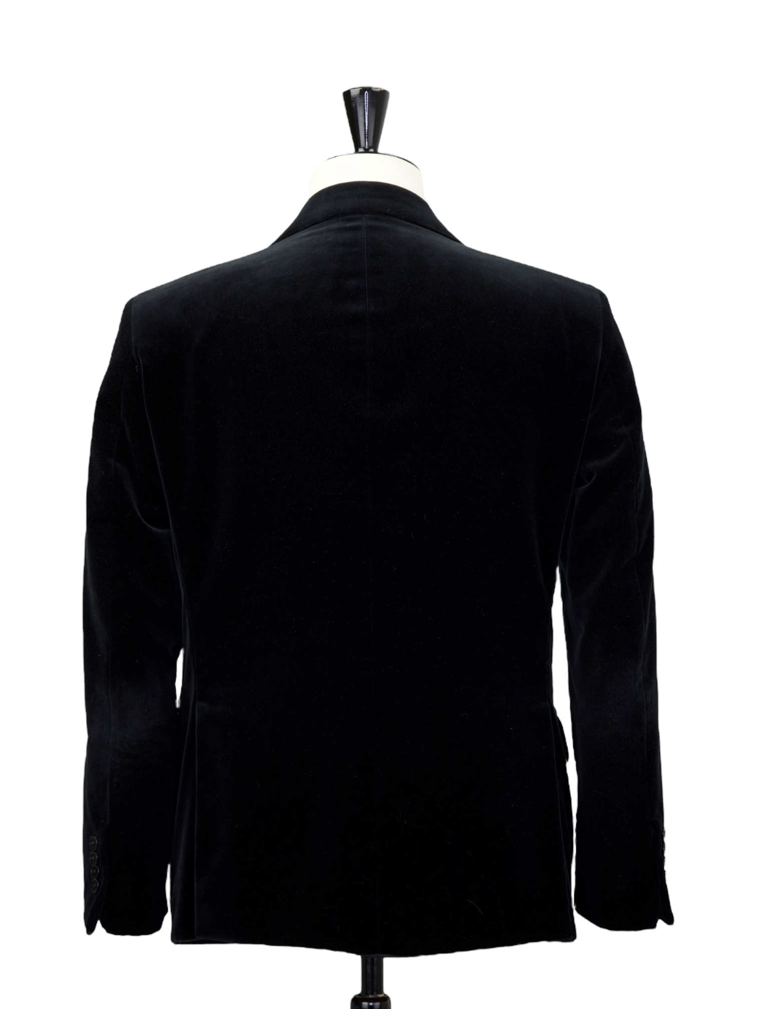 Ralph Lauren Black Cotton Velvet Double-Breasted Jacket