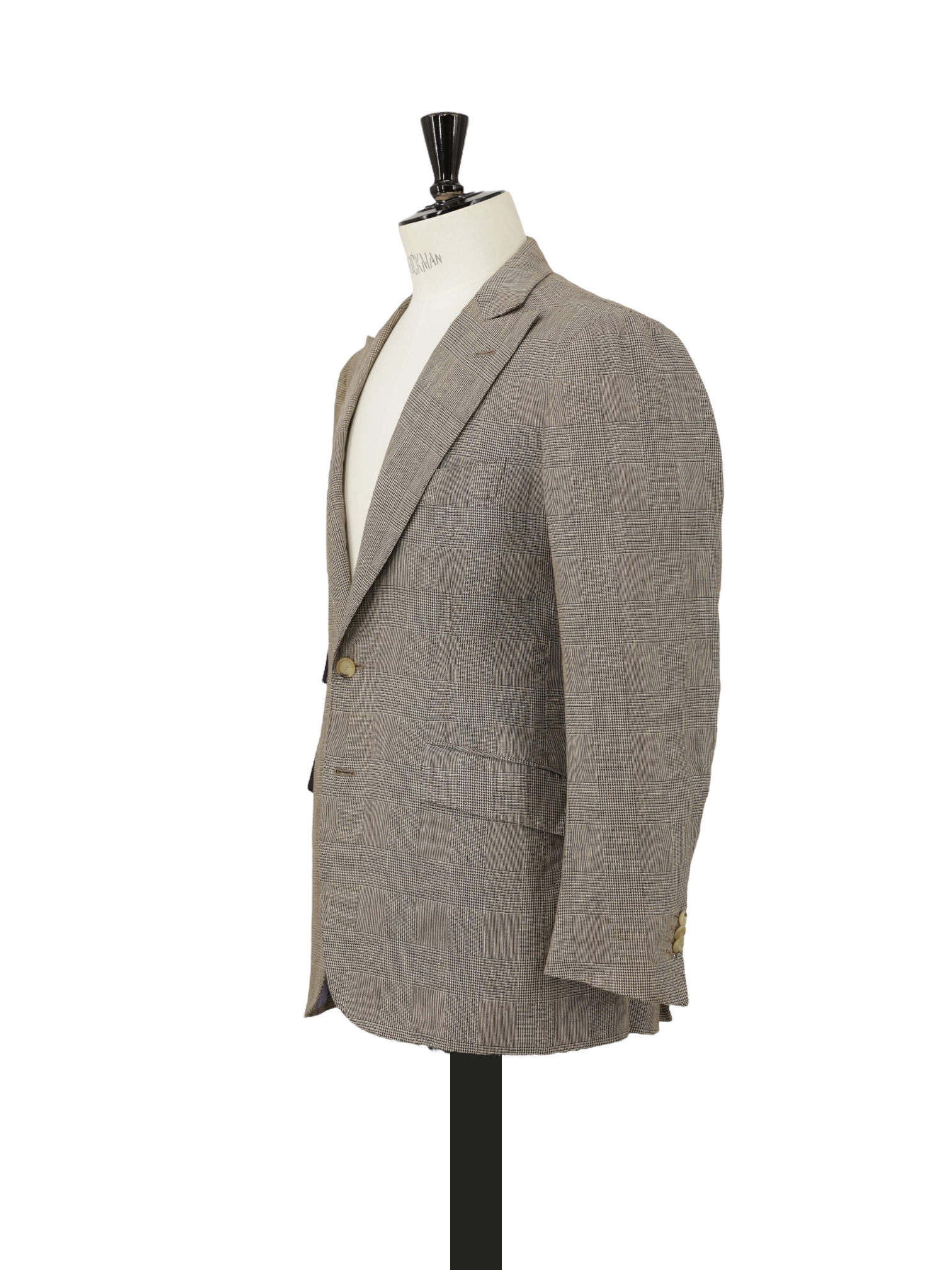 Cesare Attolini Light Brown Pure-Linen Prince of Wales Jacket