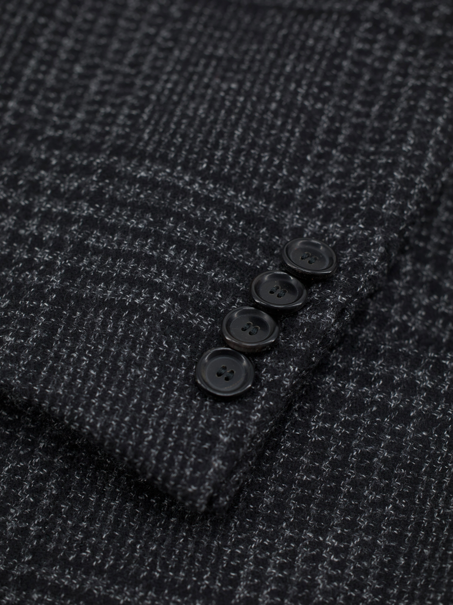 Cesare Attolini Dark Grey Super 120's Prince of Wales Jacket