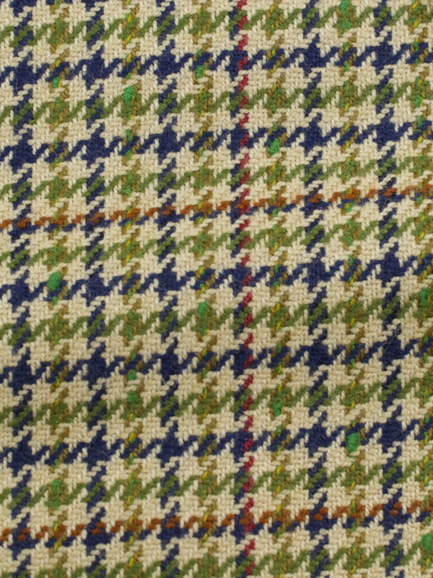 Corneliani Moss Green & Multicolor Vintage Pied de Poule Jacket