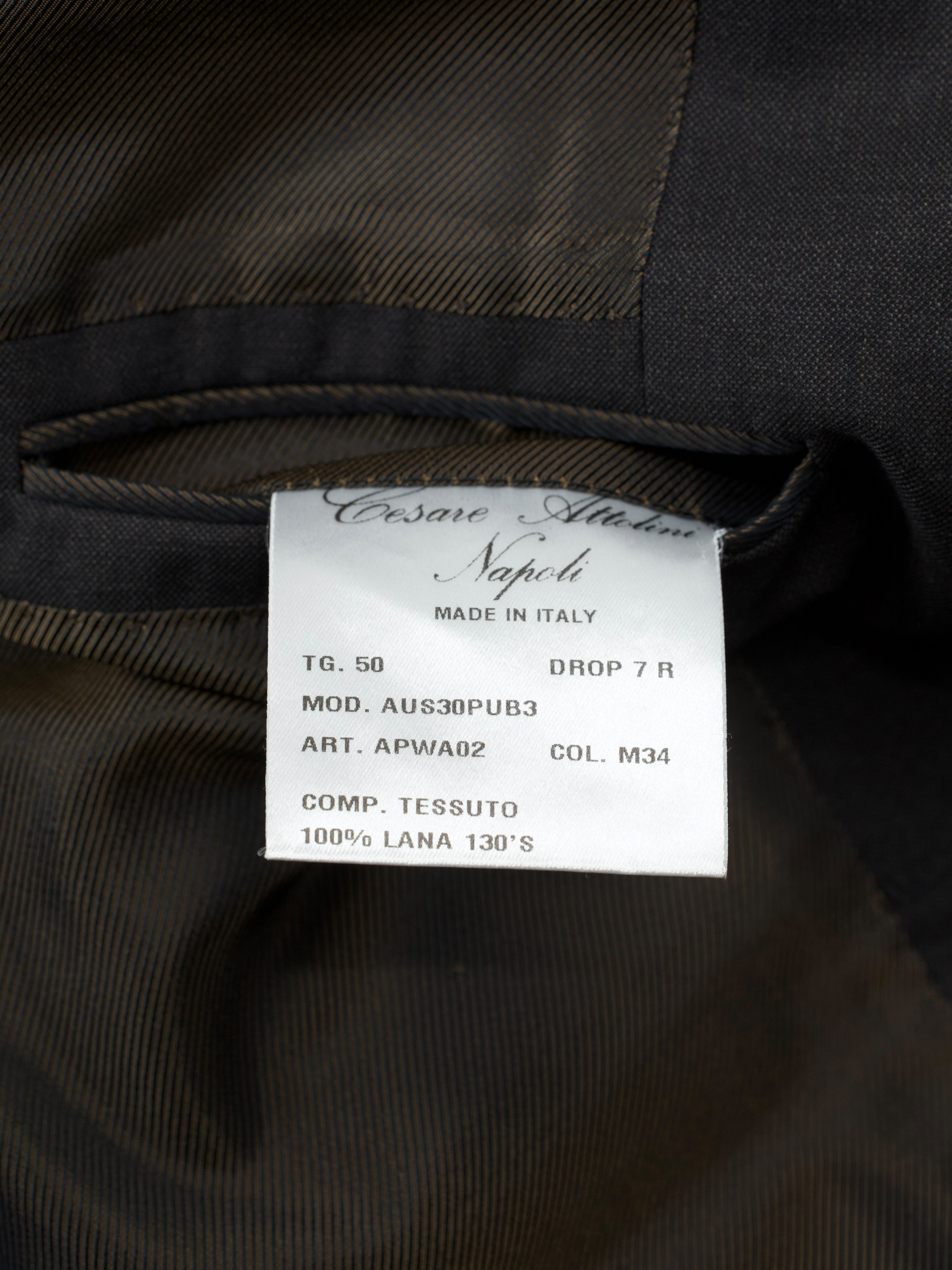 Cesare Attolini Anthracite Super 130's Plain Suit
