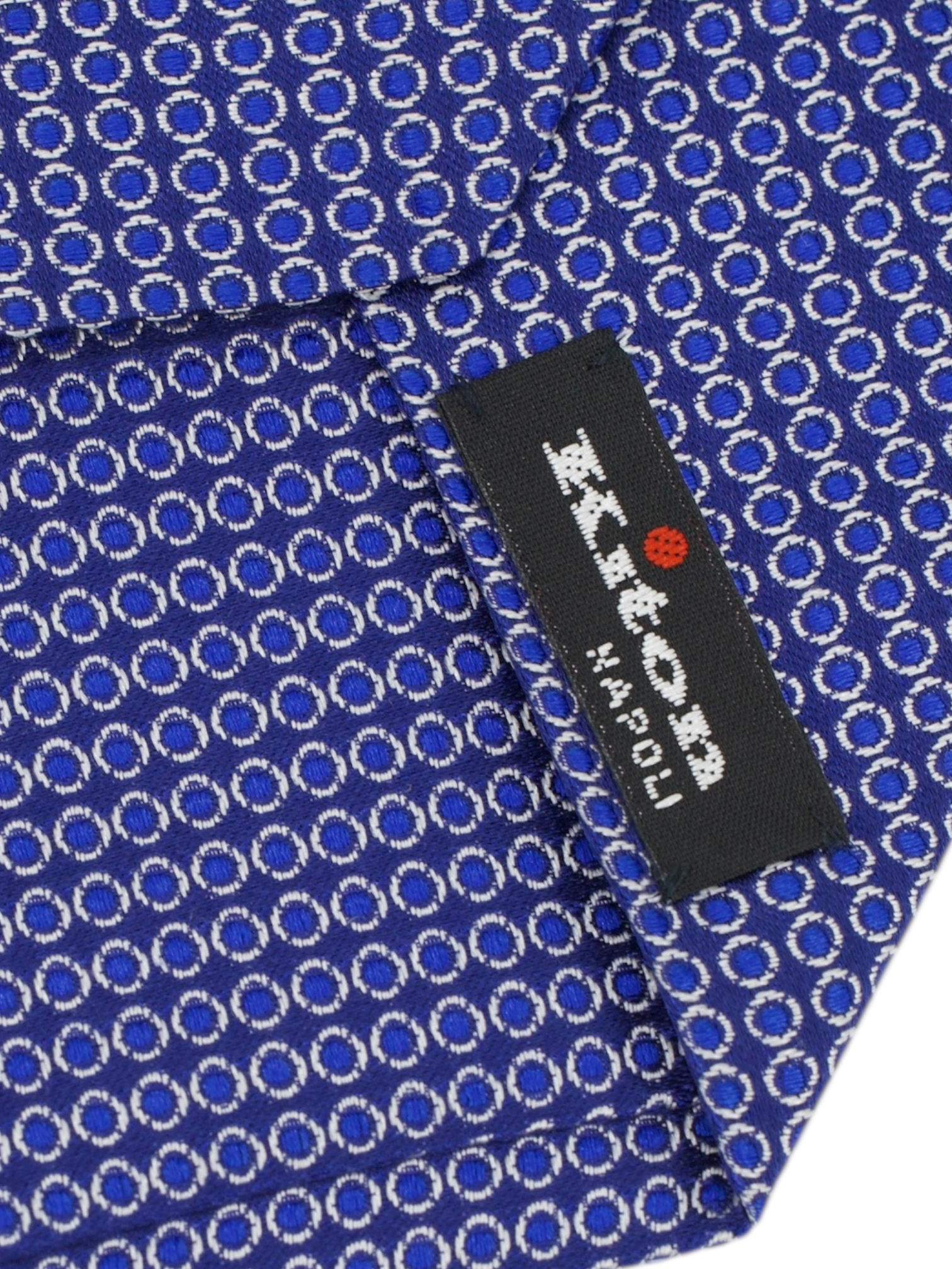 Kiton 5-Fold Blue Silk Polkadot Tie
