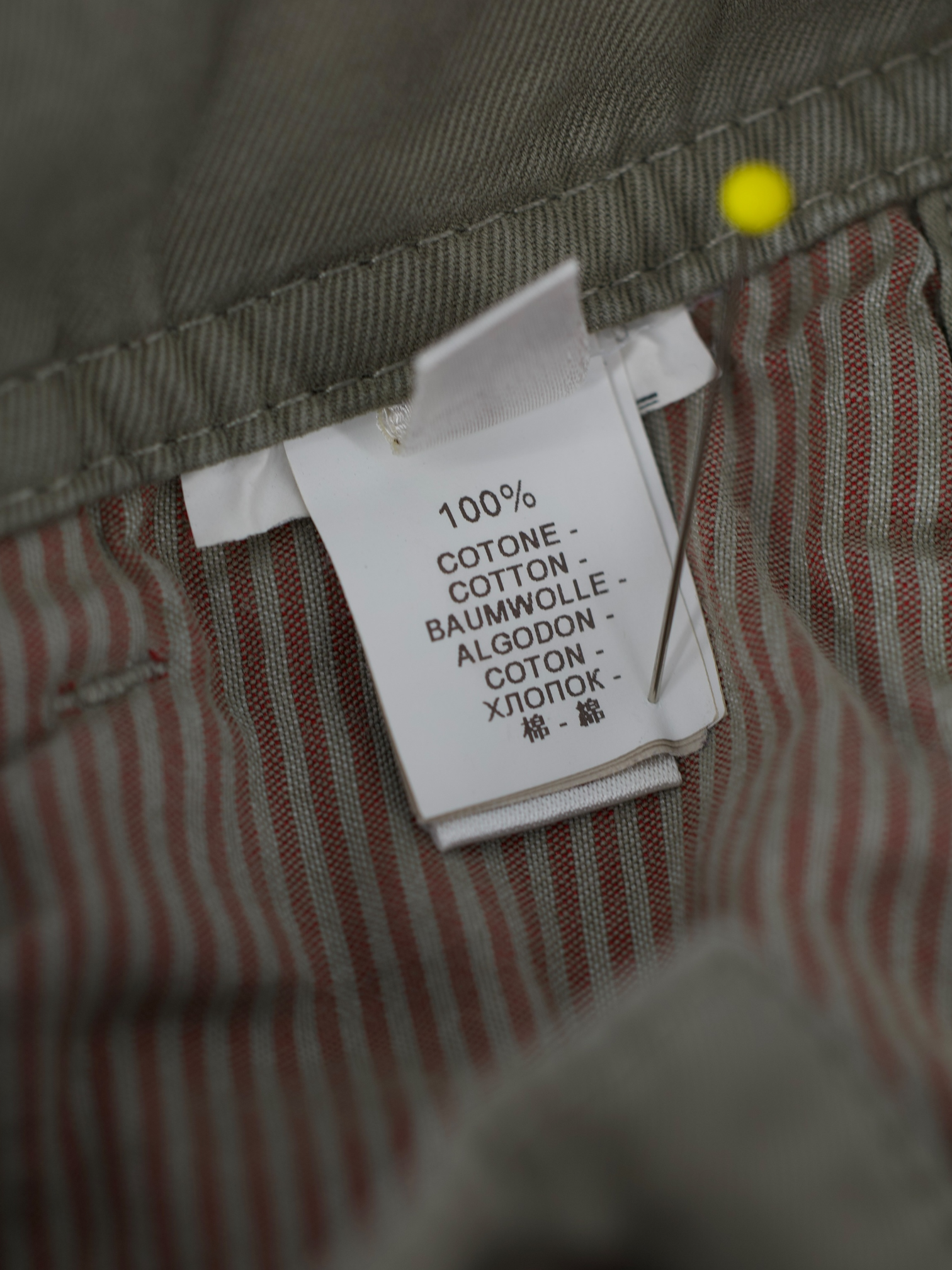 Brunello Cucinelli Olive Green Cotton 5-Pocket Chino