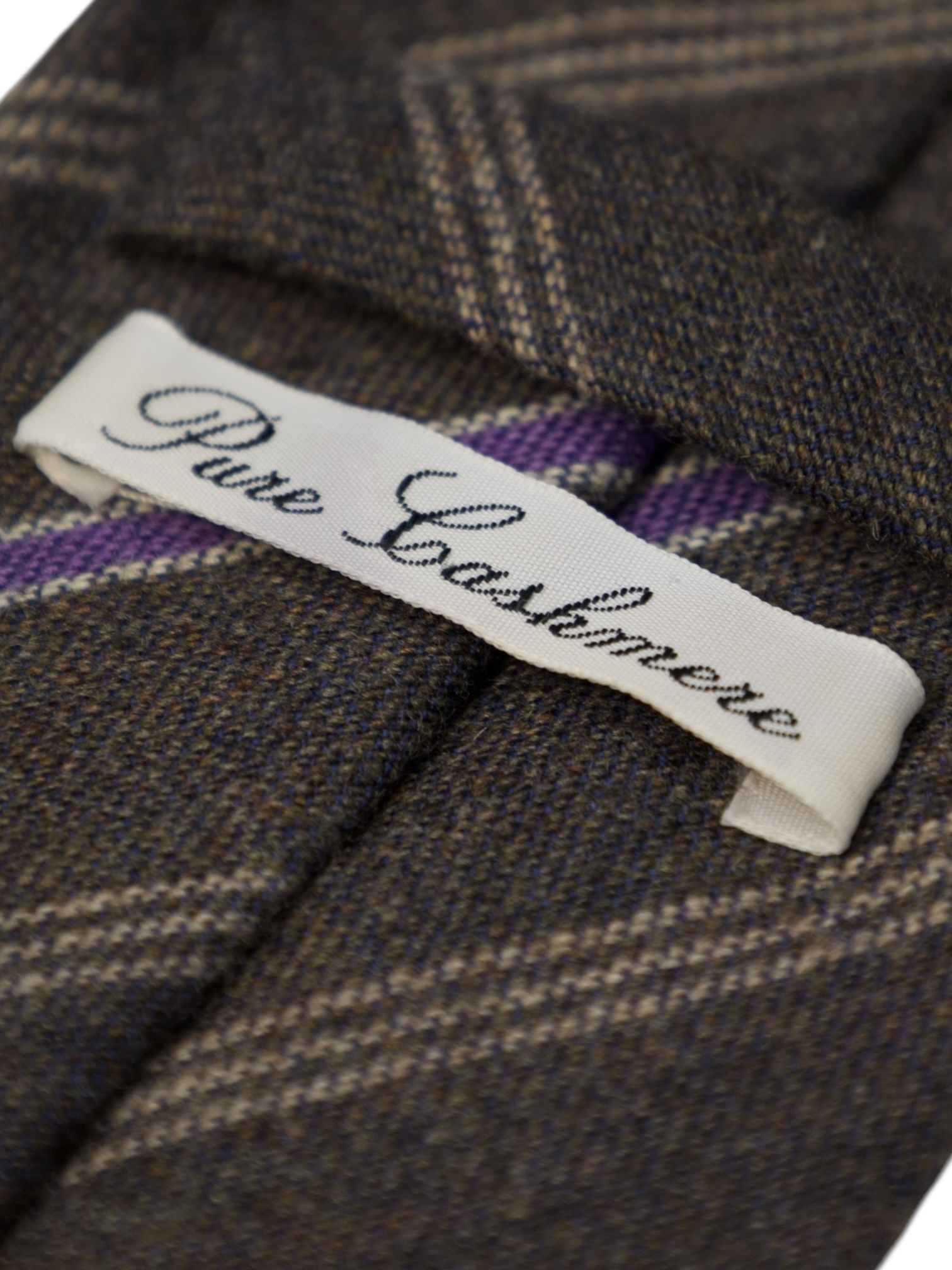 E. Marinella Grey Cashmere Club Stripe Tie
