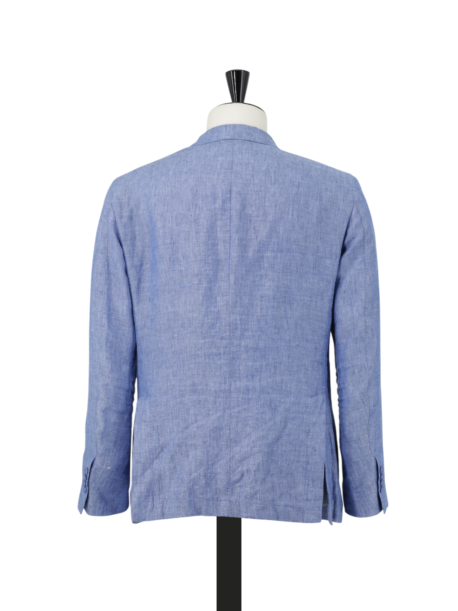 Doriani Cashmere Chambray Blue Pure Linen Melange Unconstructed Jacket