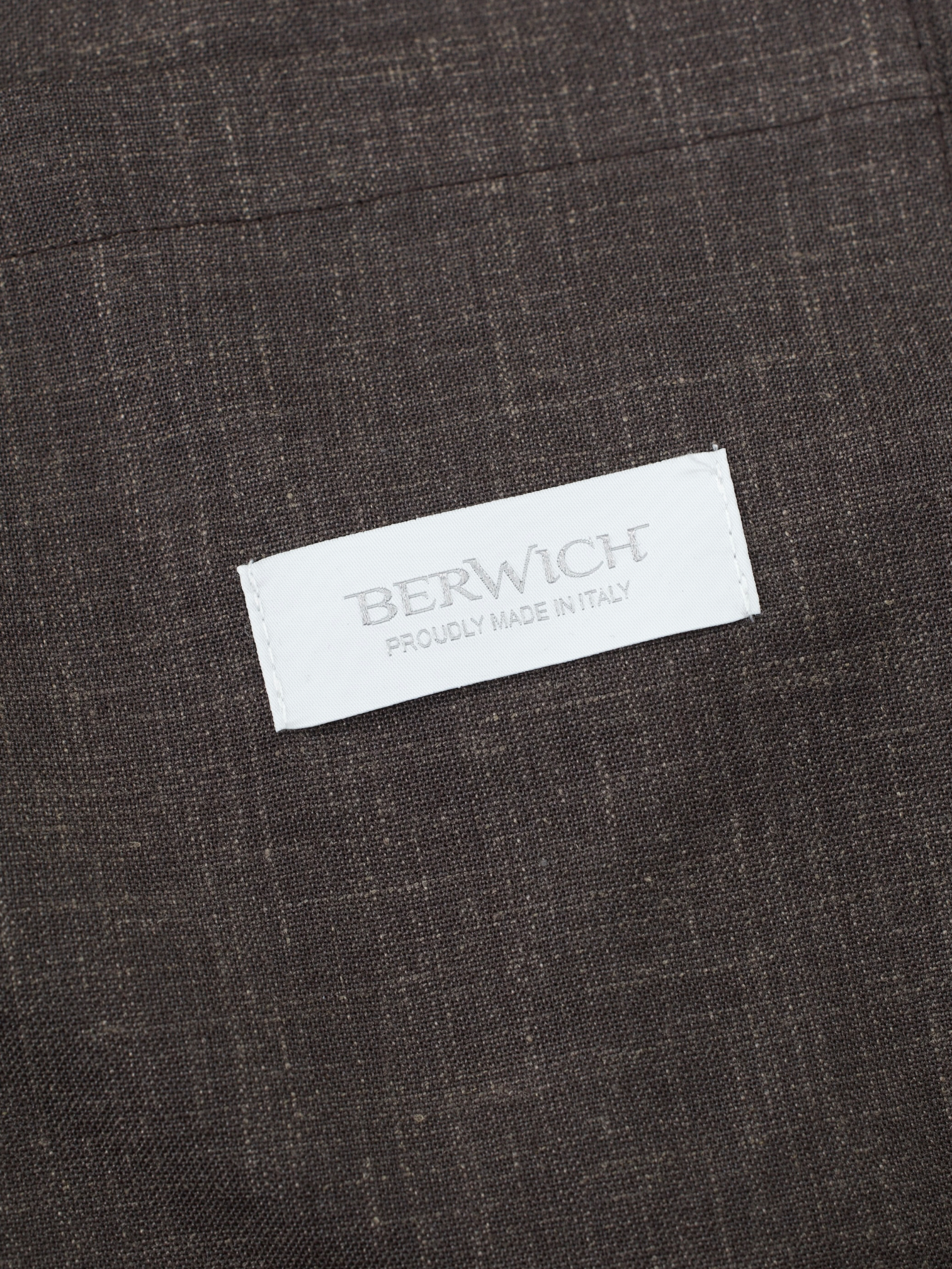 Berwich x Loro Piana Brown Wool, Silk & Linen Blouson Jacket
