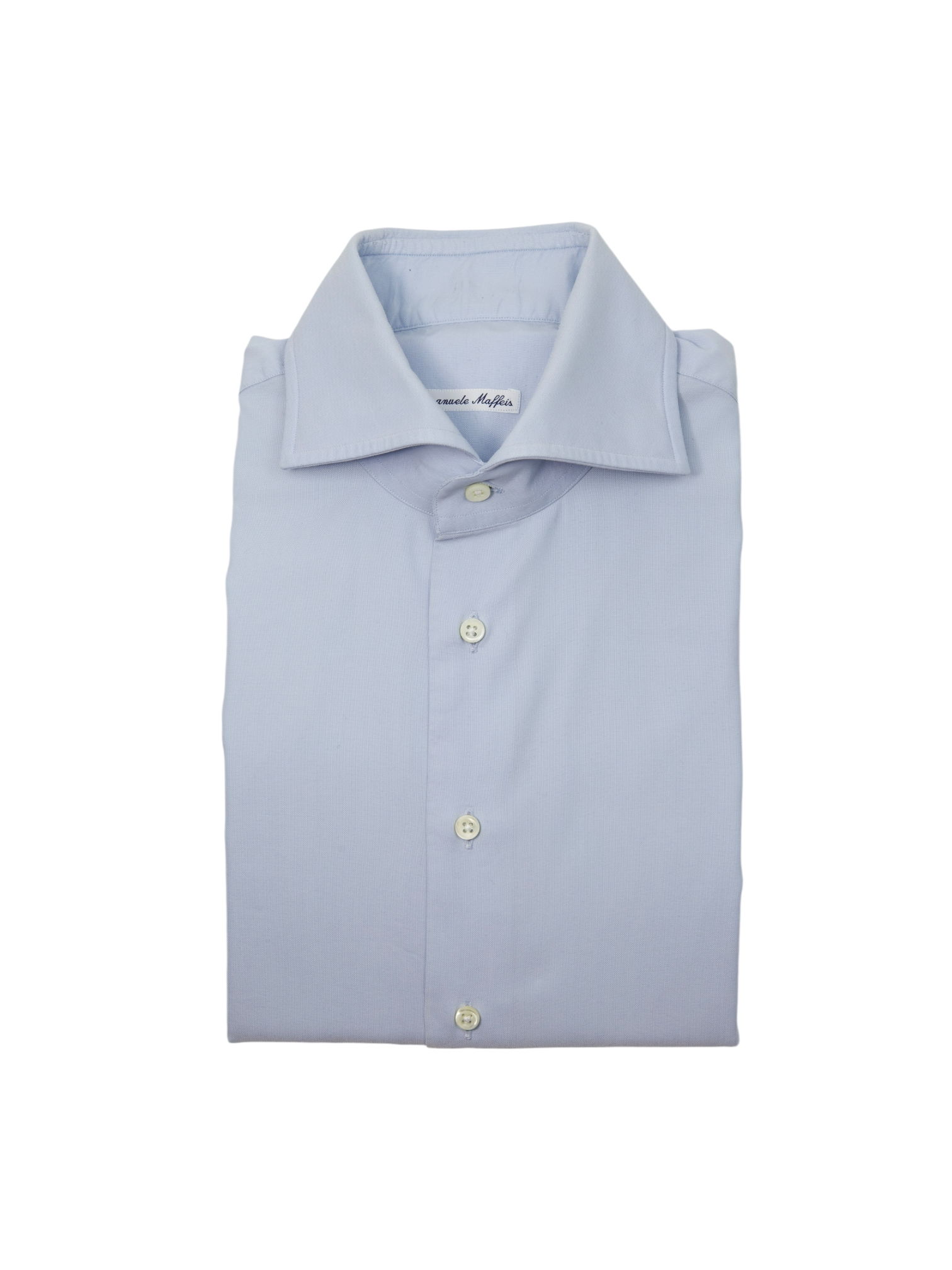 Emanuele Maffeis Light Blue Cotton Shirt