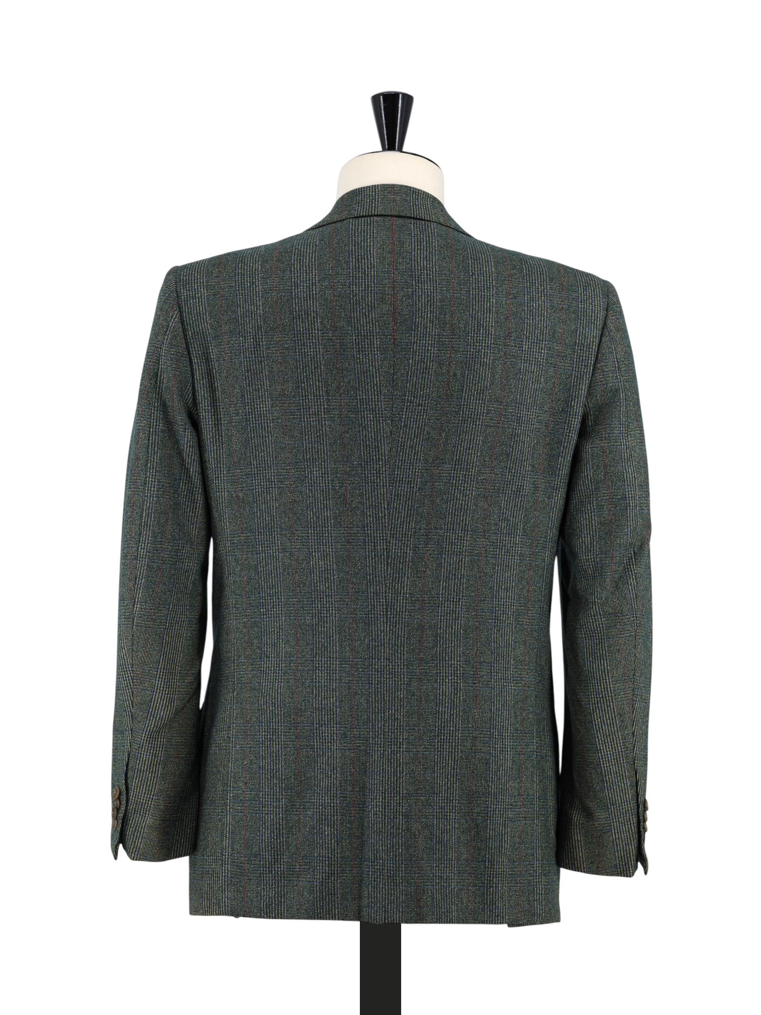 Kiton Moss Green Pure Cashmere Prince of Wales Jacket