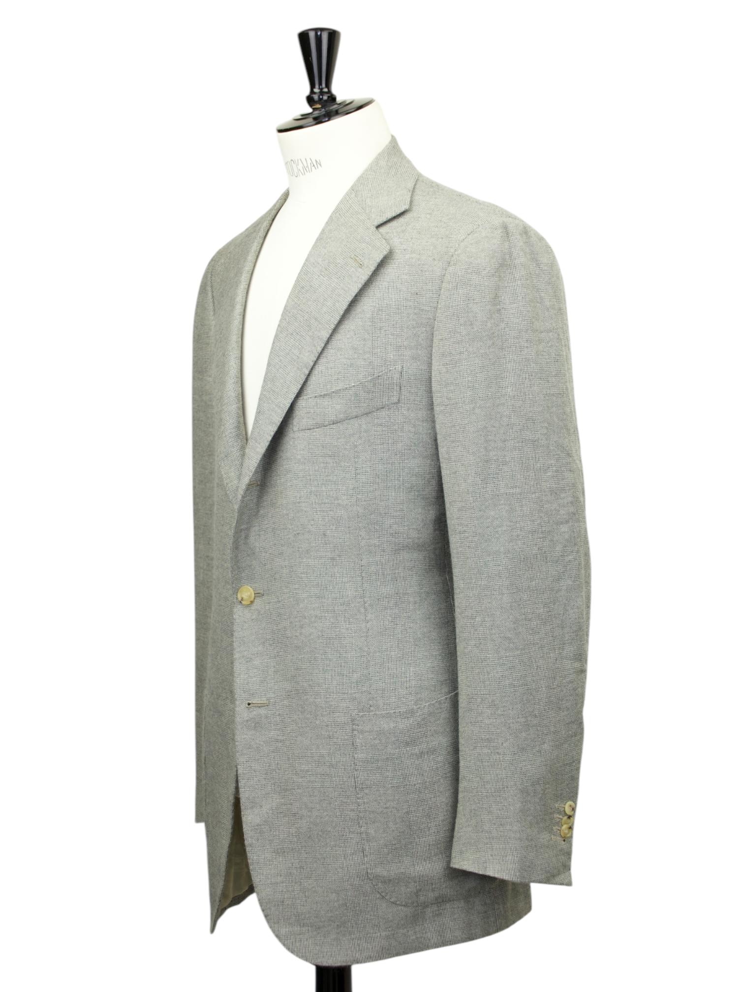 Cesare Attolini Light Grey Pure Cashmere Checkered Jacket
