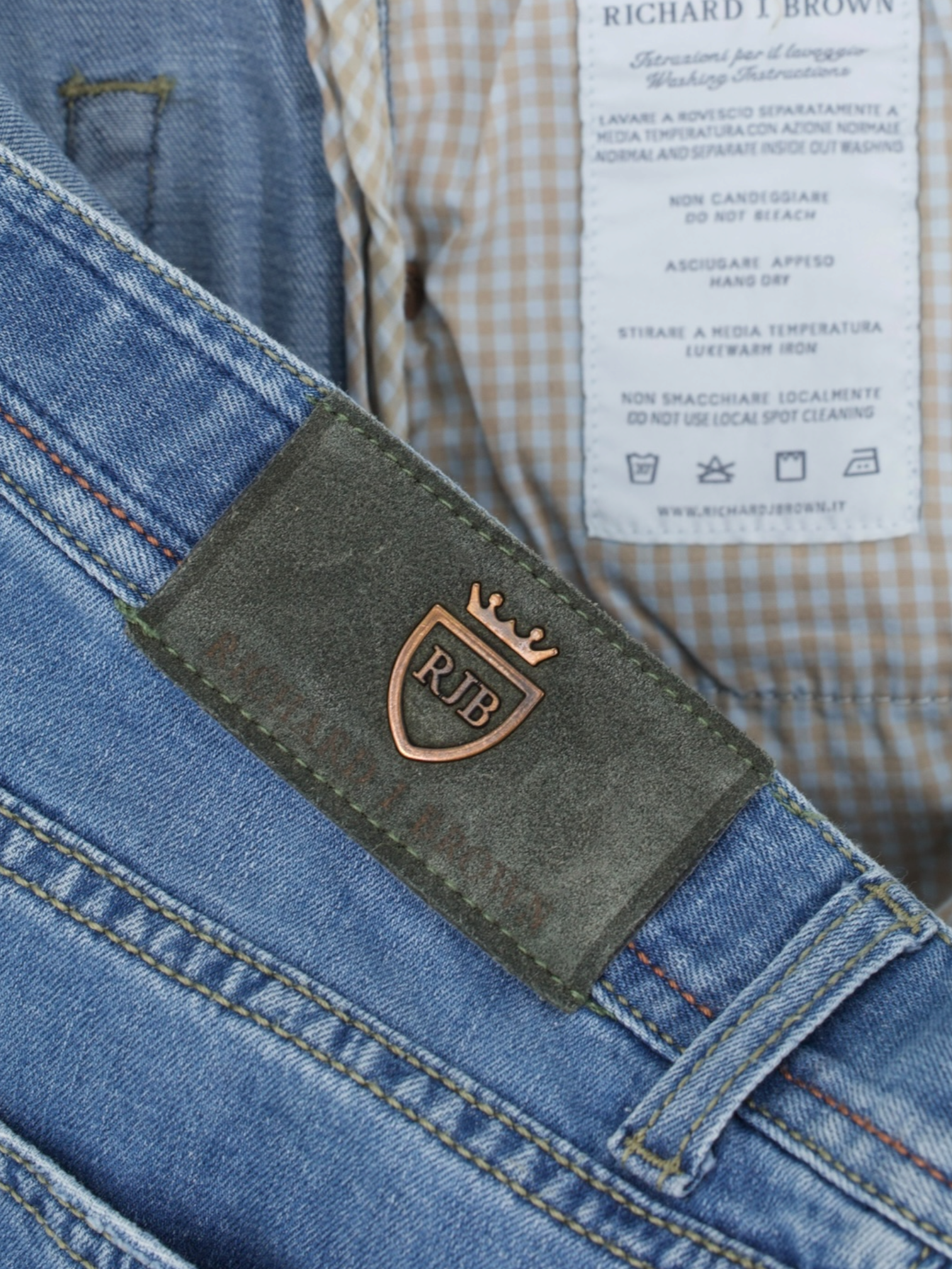 Richard J. Brown Light Blue Cotton, Linen & Stretch "Tokyo-S" Jeans