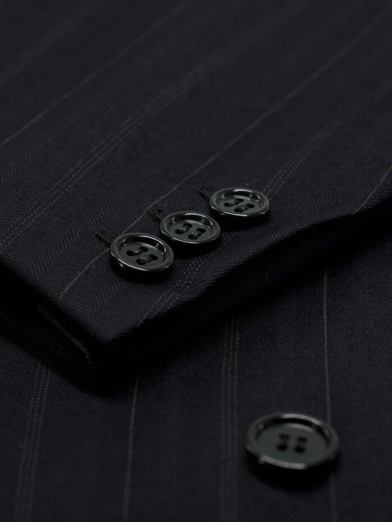 Brioni Navy Vintage Wool Double-Breasted Multi Pinstripe Suit