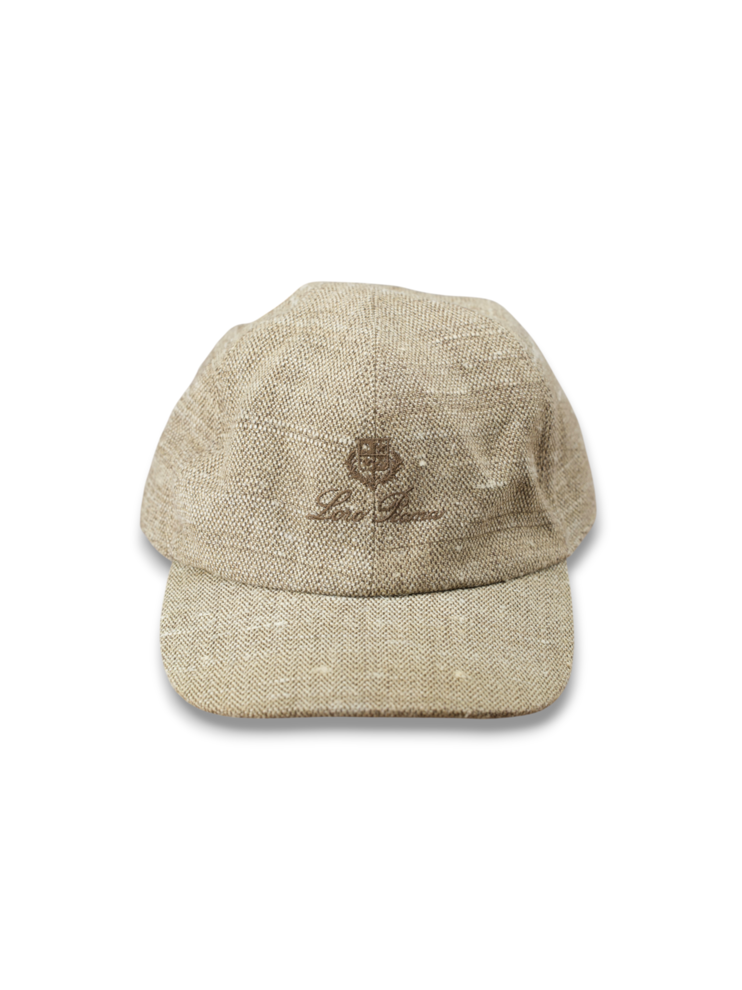 Loro Piana Brown Linen & Silk Boucle Summer Cap