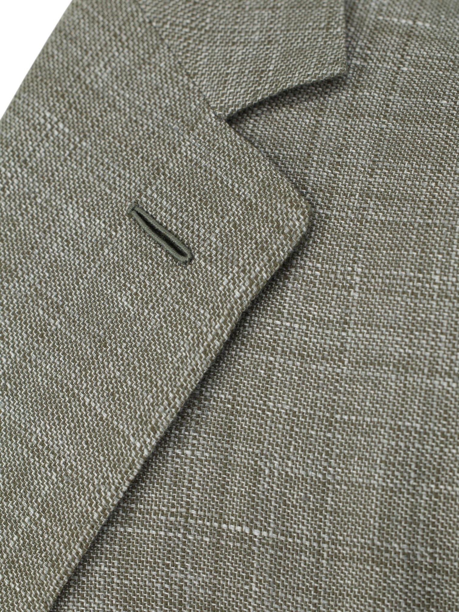 Caruso Light Sage Green Linen & Wool Plain-Weave Aida Jacket