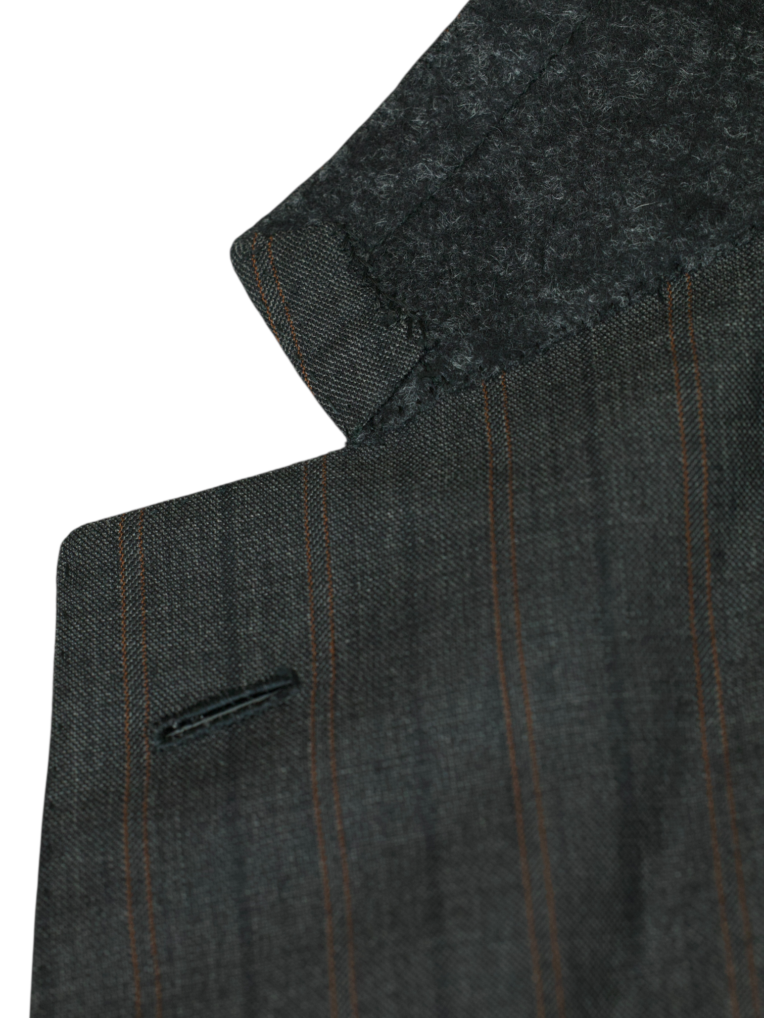 Brioni Grey & Brown Wool Pinstripe Nomentano Jacket
