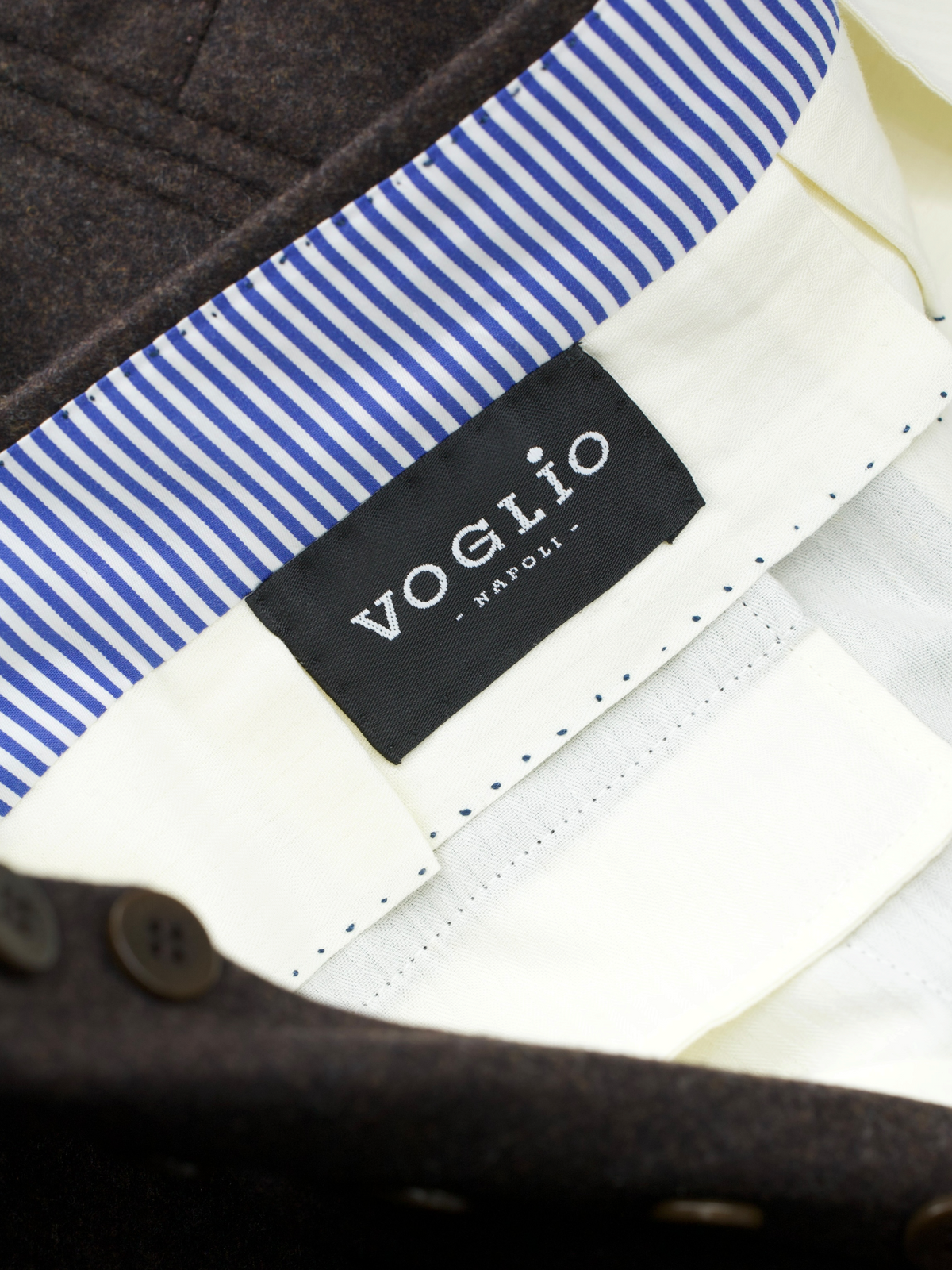 Sartoria Voglio Brown Zignone Vintage Flannel-Wool Sartorial Trousers