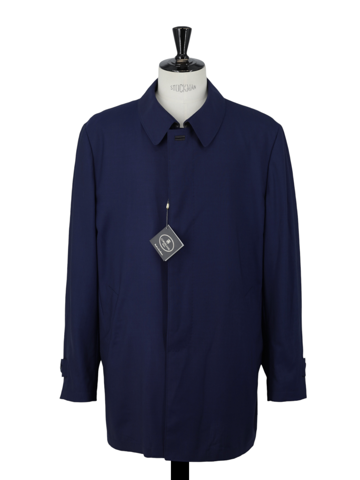 Corneliani Dark Blue Wool " Road to Excellence" Lightweight Carcoat