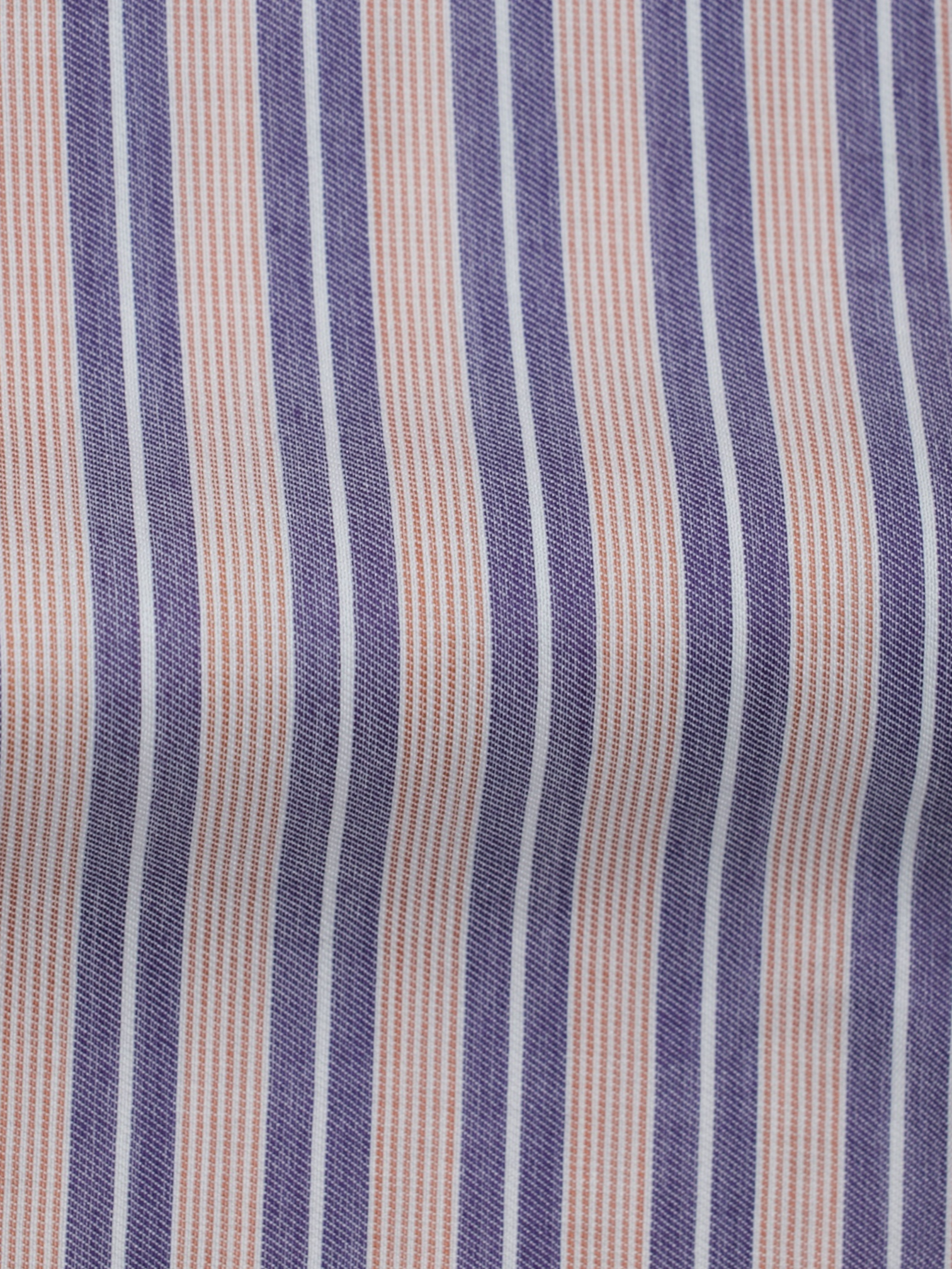 Finamore Pink & Lavender Cotton Multi-Pinstripe Shirt