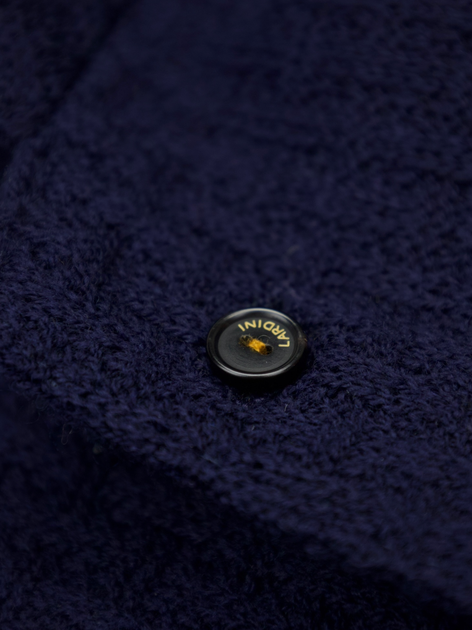 Lardini Navy Liknit Knitted Jacket