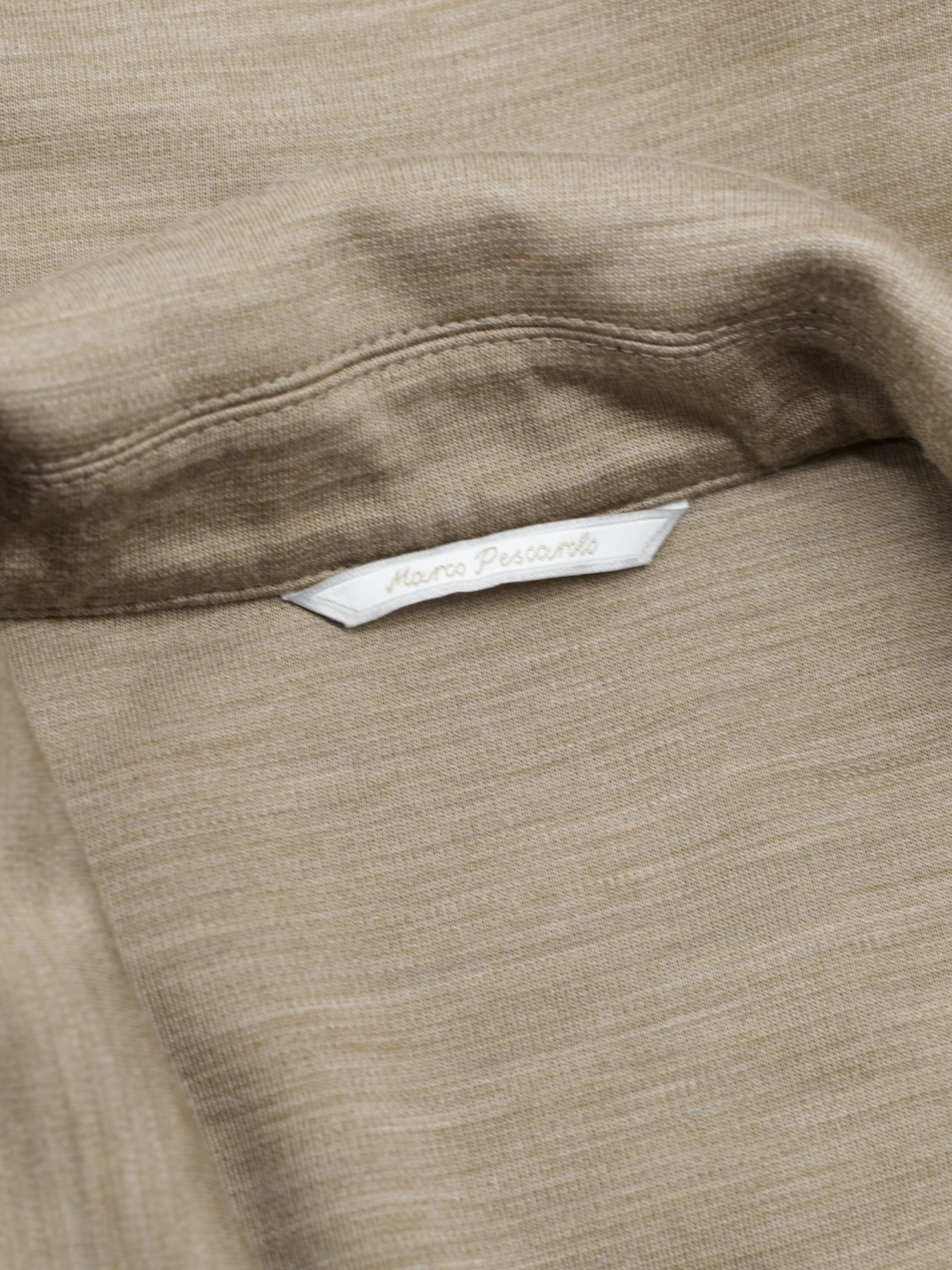 Marco Pescarolo Light Brown Jersey-Knitted Wool Luxury Tracksuit