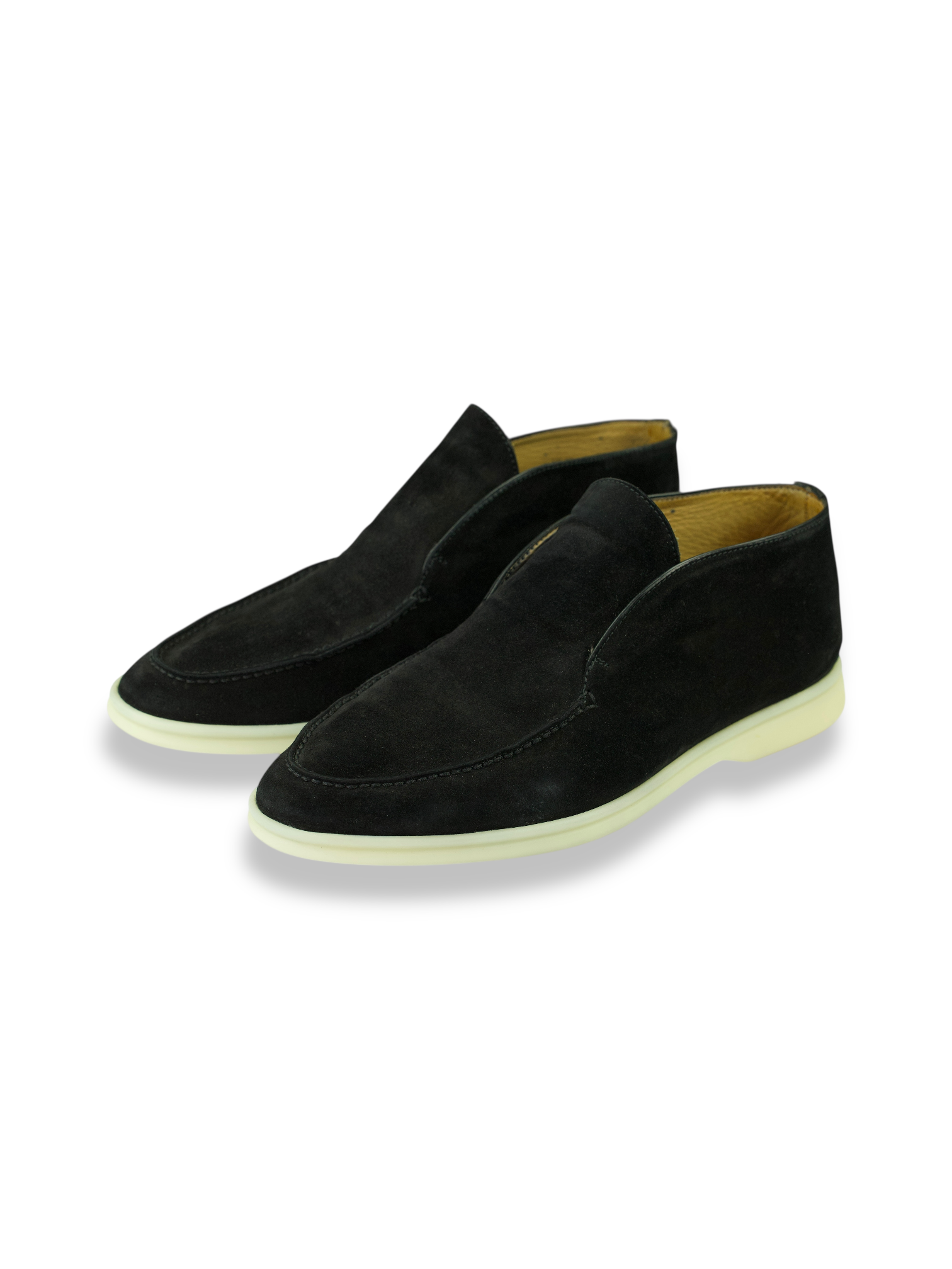 Loro Piana Black Suede Open Walk Ankle Boots