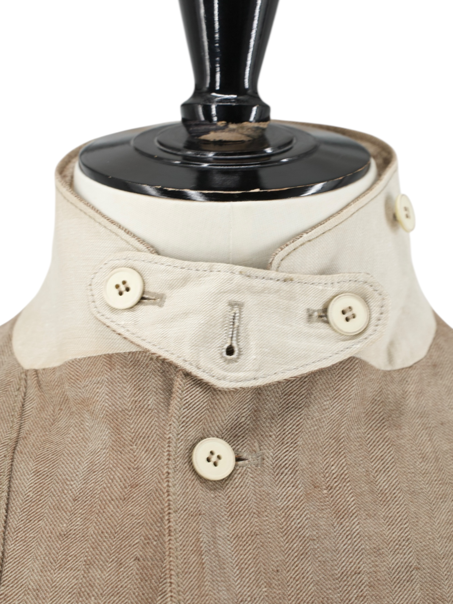 Corneliani ID Taupe Pure-Linen Herringbone Vespa Jacket