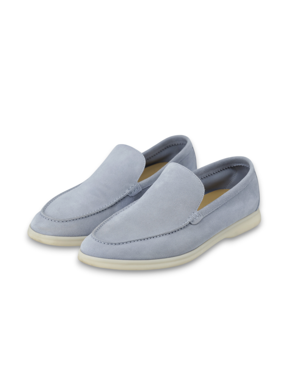 Loro Piana Celestial Blue Suede Summer Walk