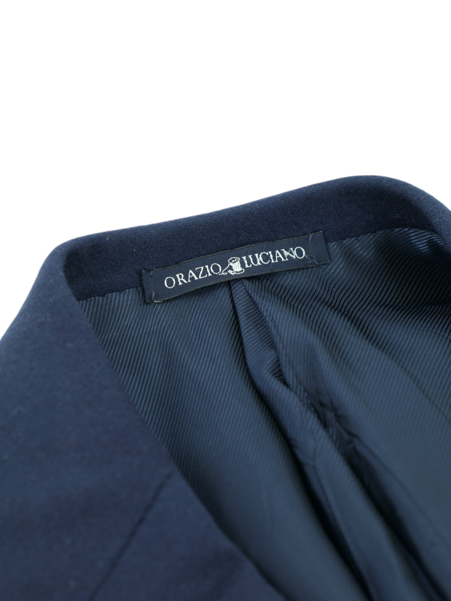 Orazio Luciano Navy Pure Plushy-Cashmere Plain Jacket