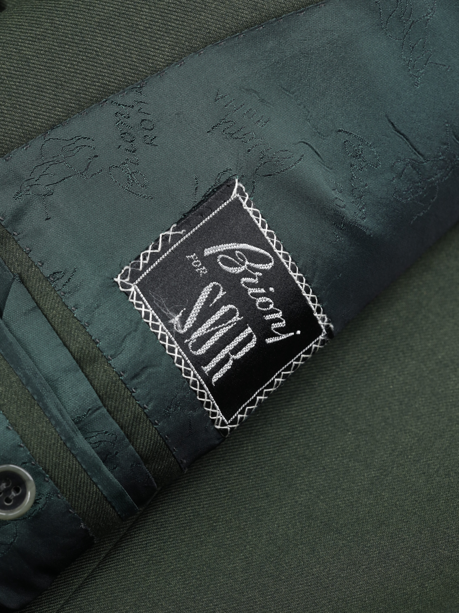 Brioni Forest Green Vintage Cashmere & Silk Double-Breasted Jacket