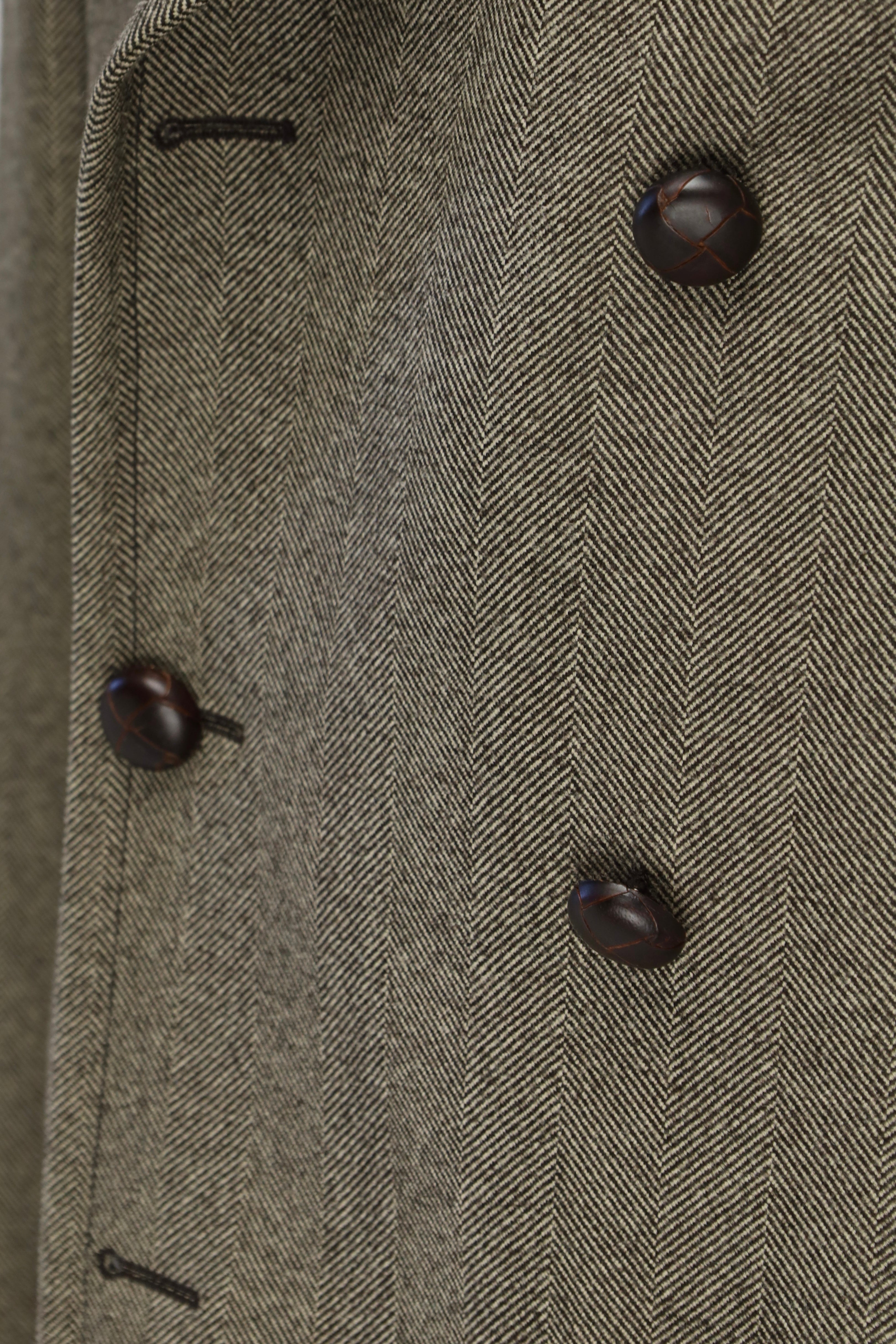 Brioni Light Brown Storm System® Herringbone Double-Breasted Peacoat